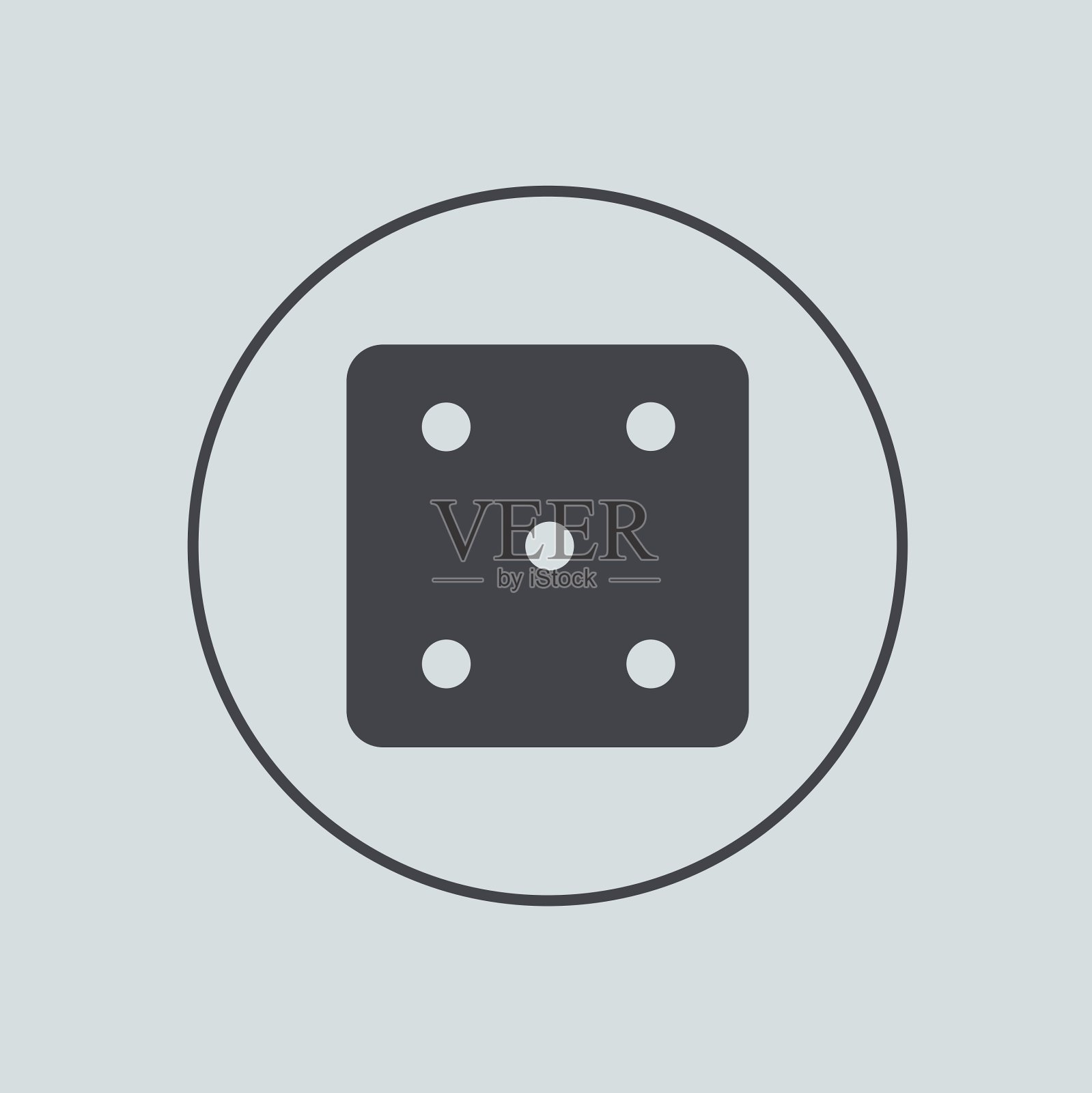 圆圈图标在灰色背景Eps 10图标素材