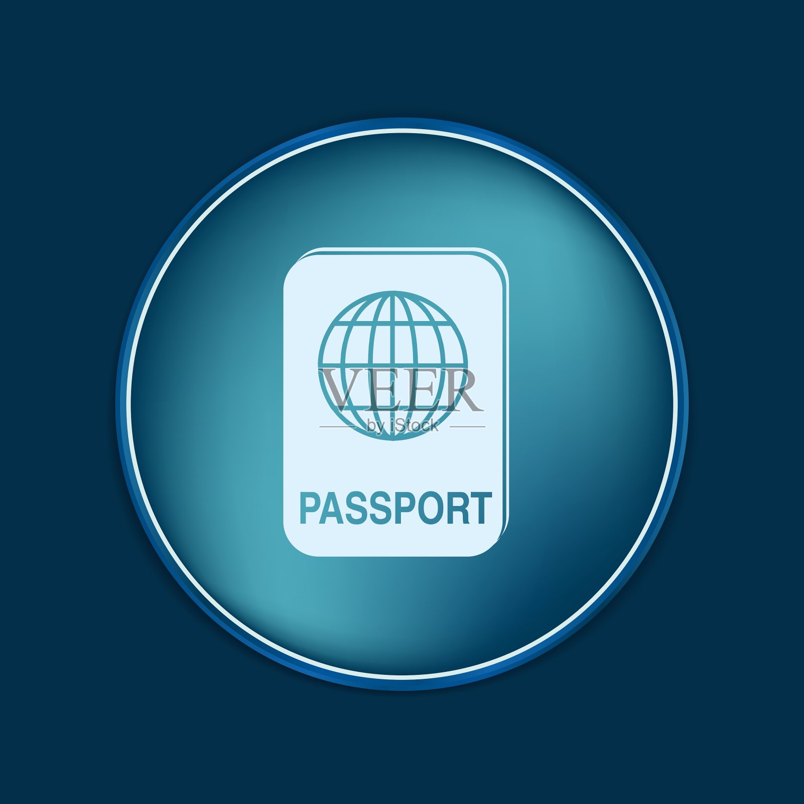 国际护照象征旅行图标插画图片素材