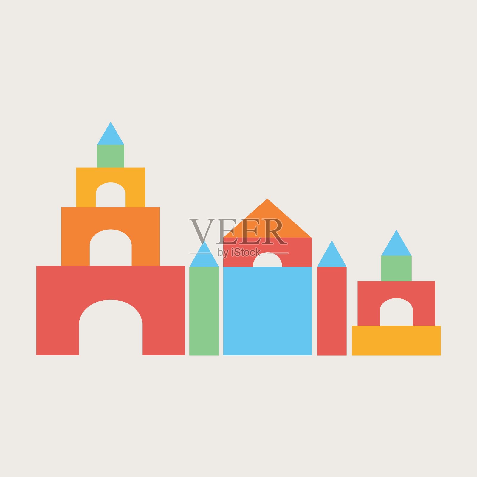 可爱的宝宝玩具插画图片素材