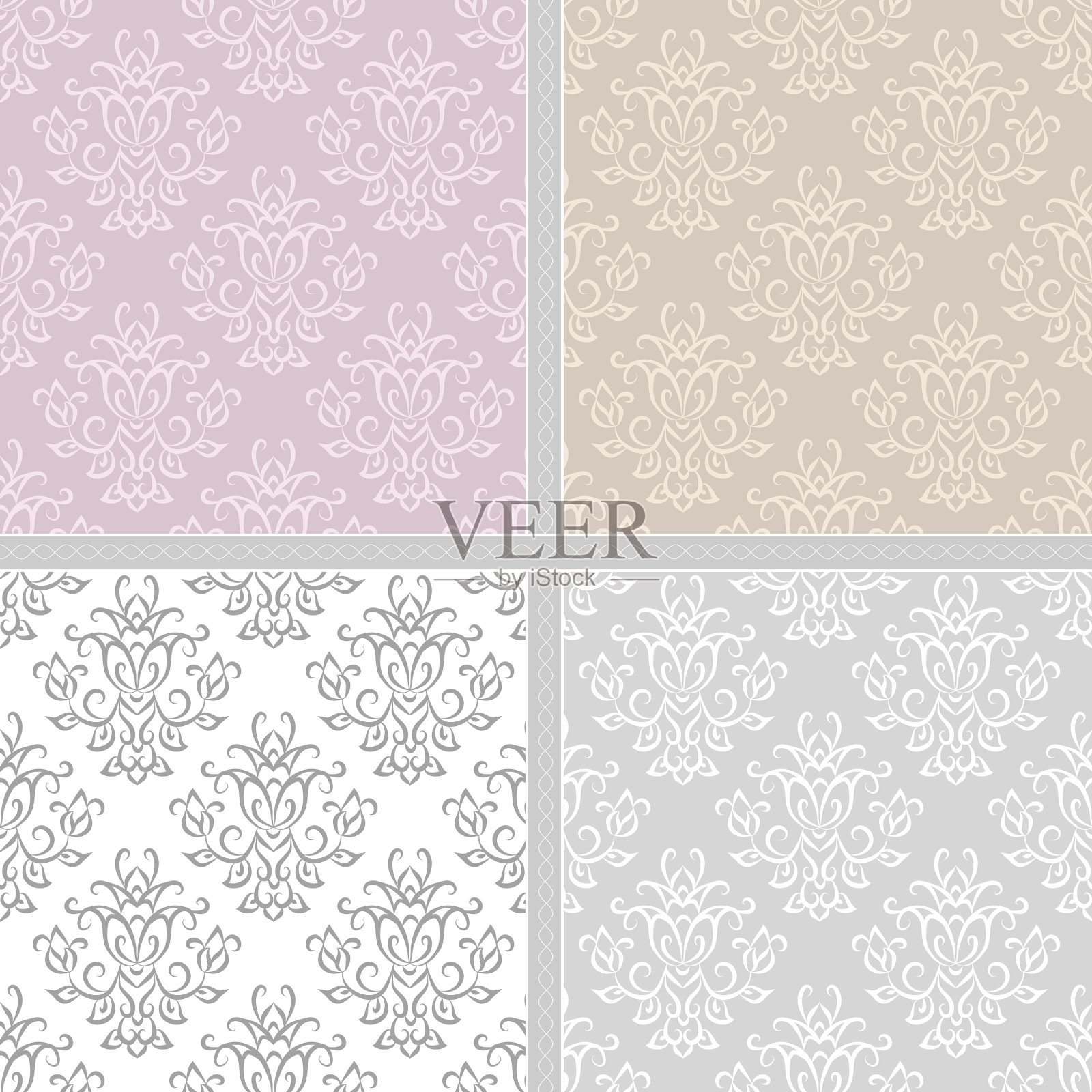 大马士革民族纺织图案插画图片素材