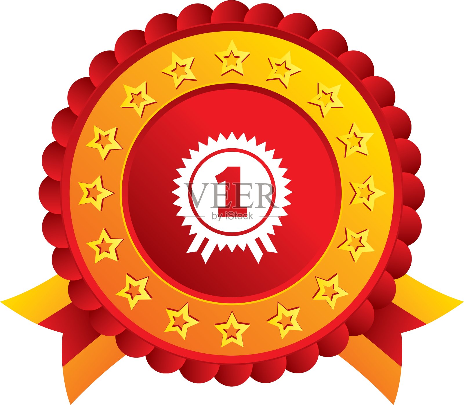 第一名奖励标志图标的获胜者设计元素图片