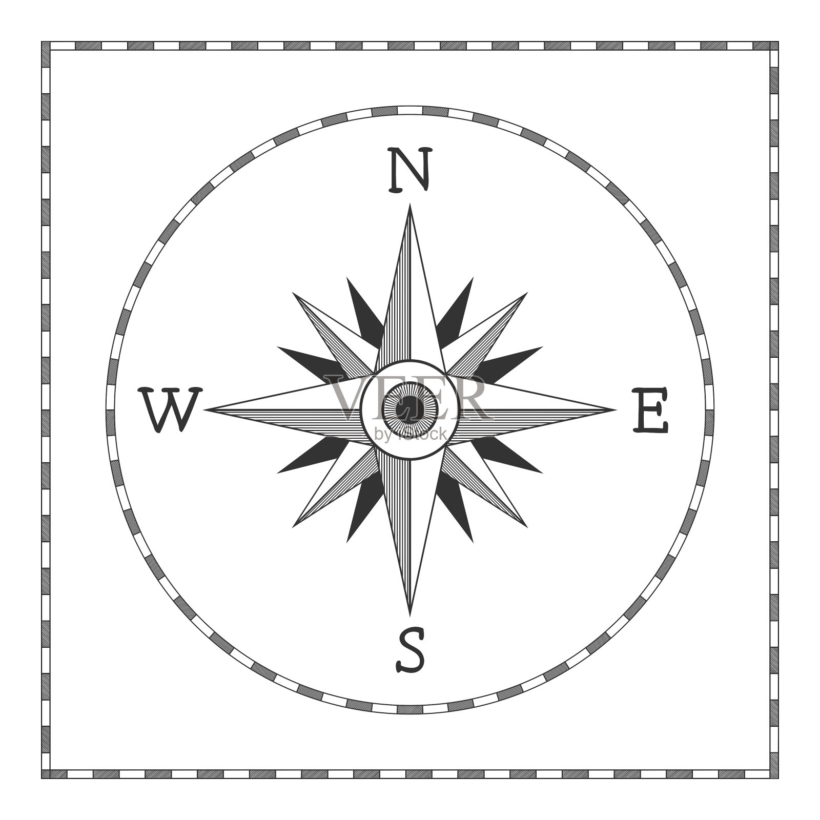 风向玫瑰图设计元素图片