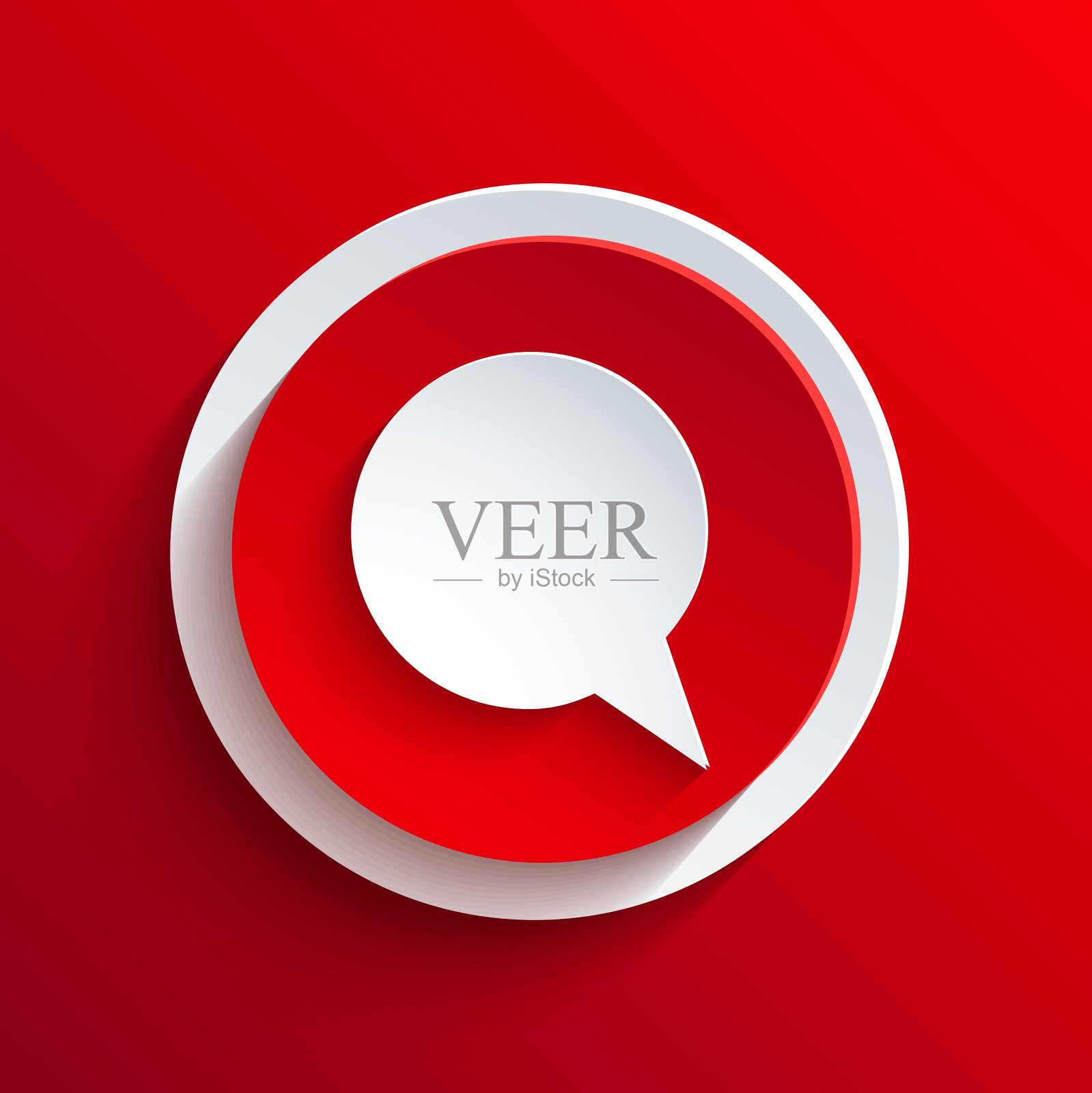 红色圆圈图标Eps10插画图片素材