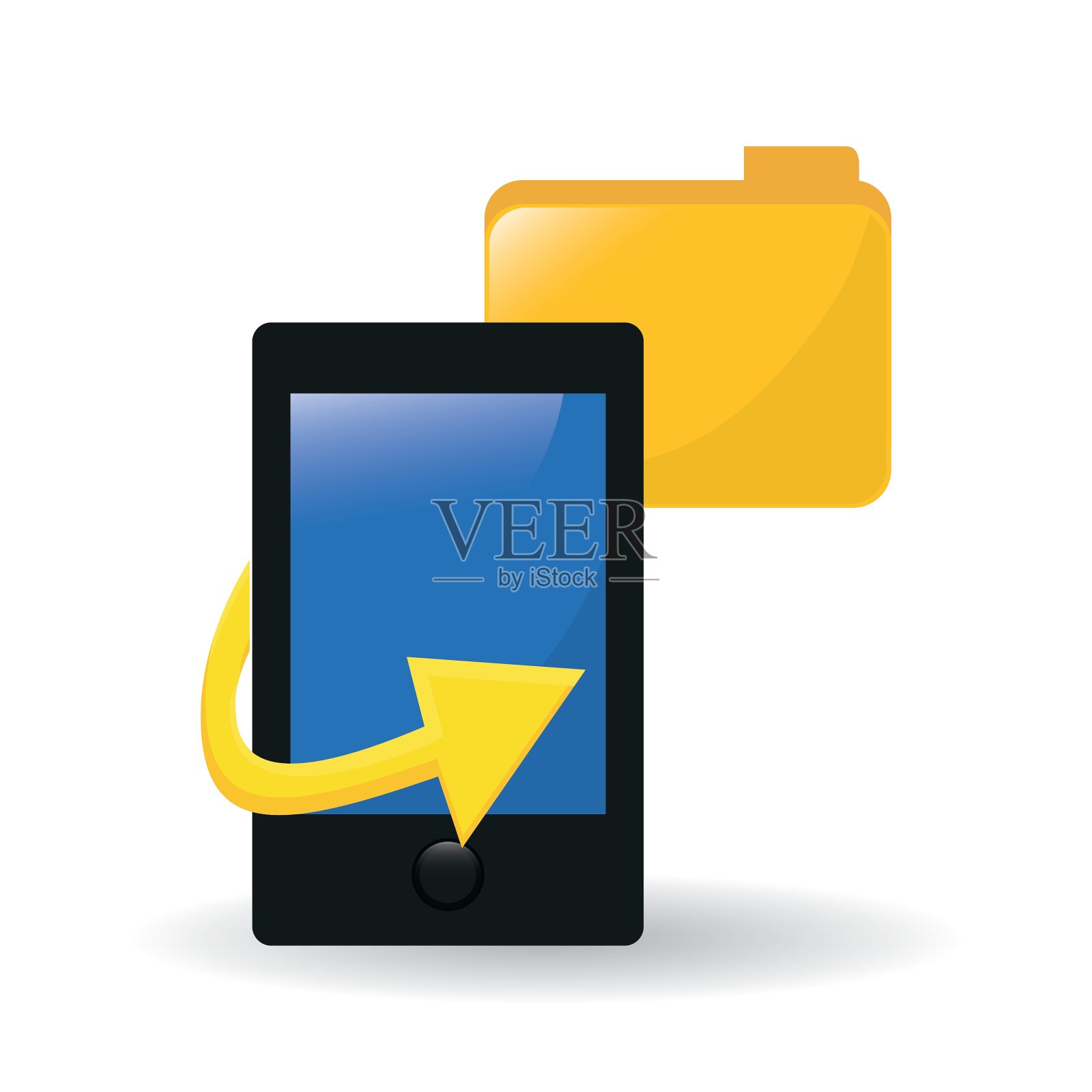 数据中心和智能手机设计设计元素图片