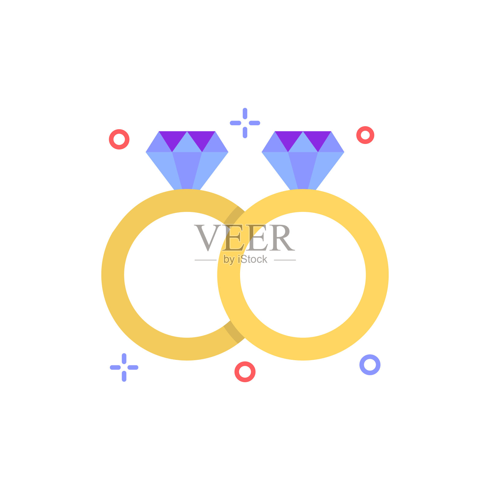 珠宝图标。插画图片素材