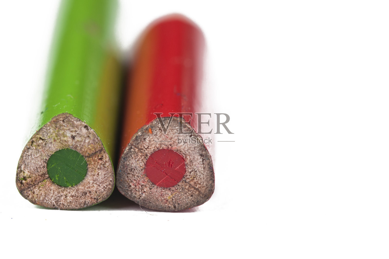 彩色铅笔孤立在白色背景上。副本的空间。照片摄影图片