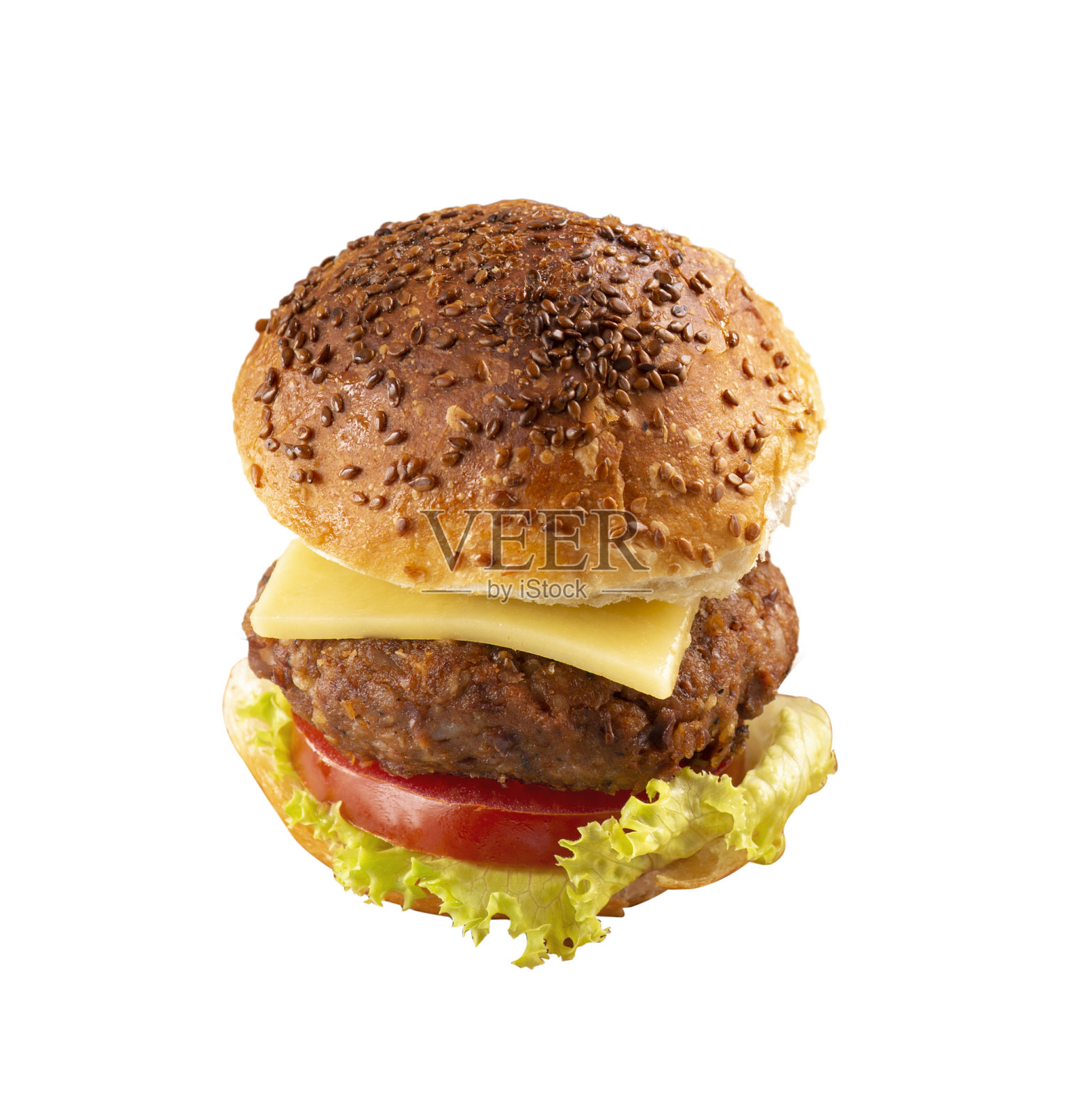 汉堡孤立的白色背景照片摄影图片