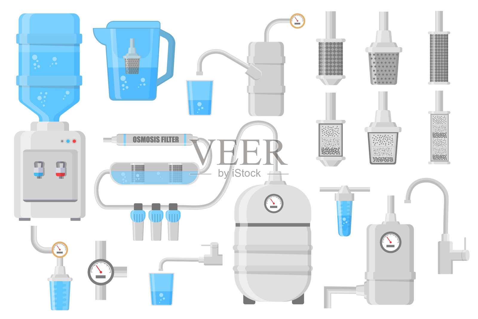 滤水器。插画图片素材