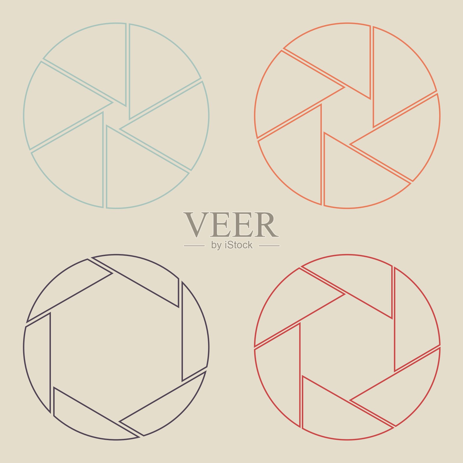 快门图标组图标素材