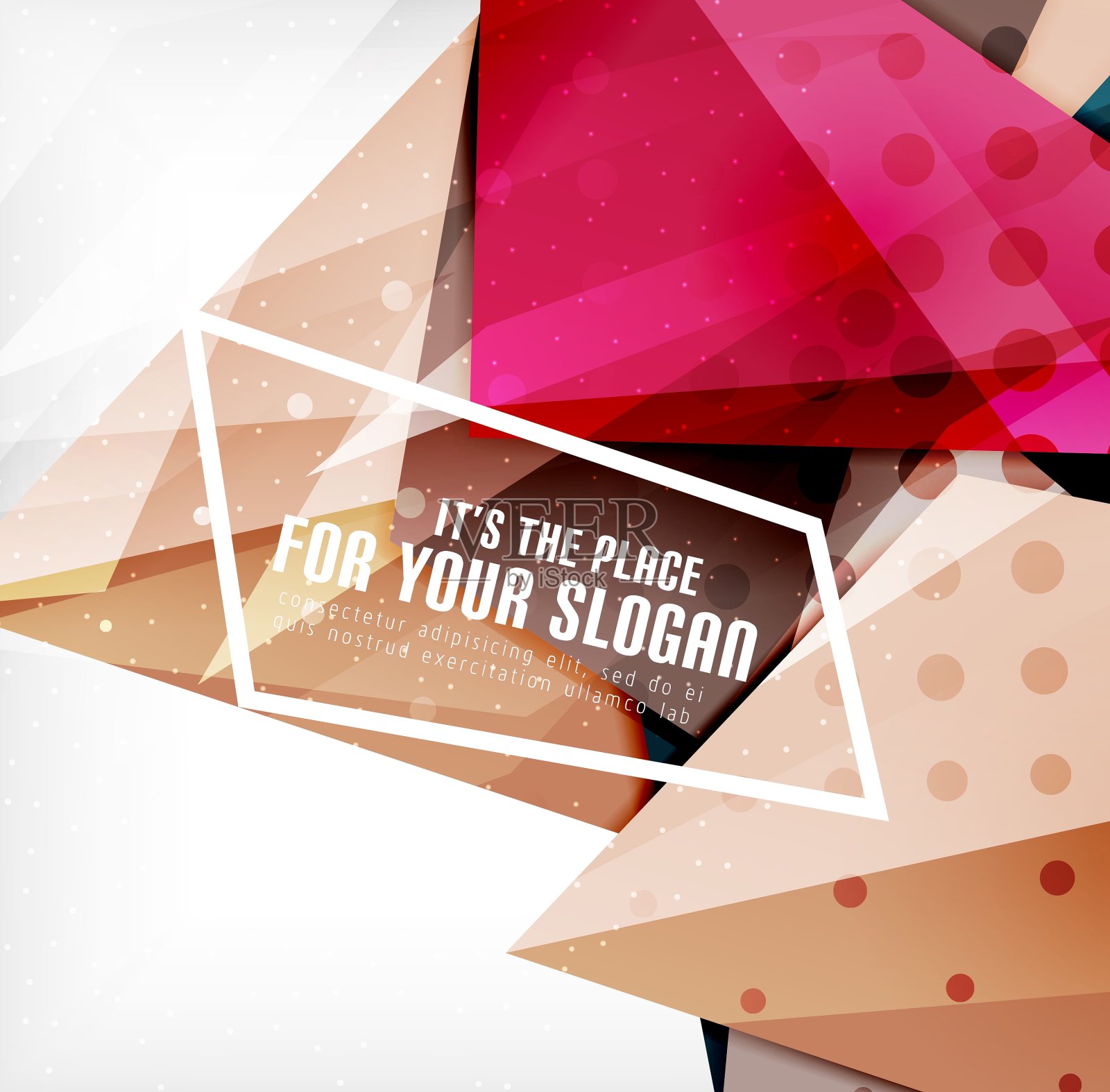 现代3d光滑重叠三角形设计模板素材