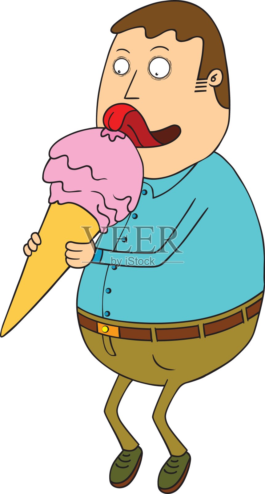 人吃冰淇淋设计元素图片