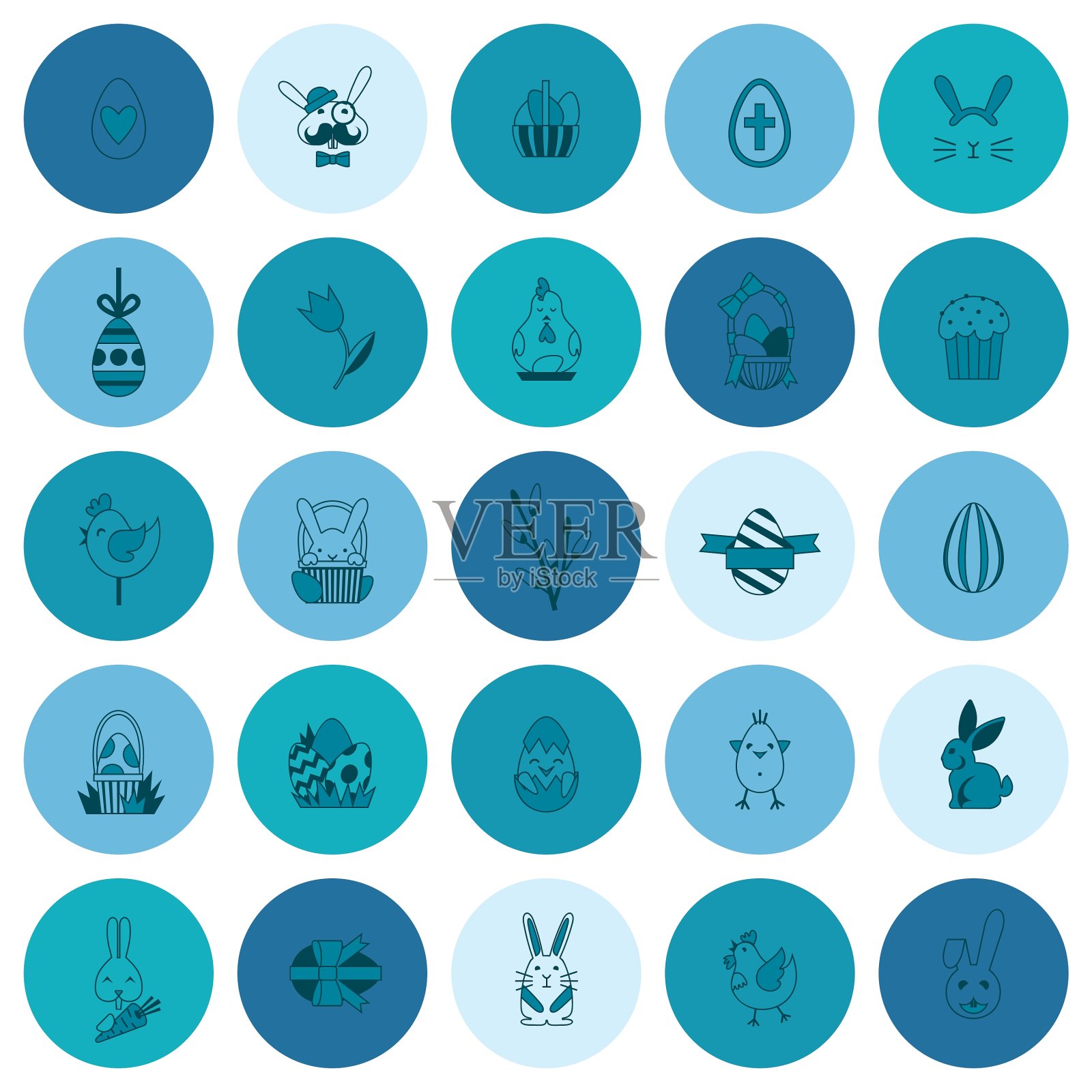 庆祝复活节的图标图标素材