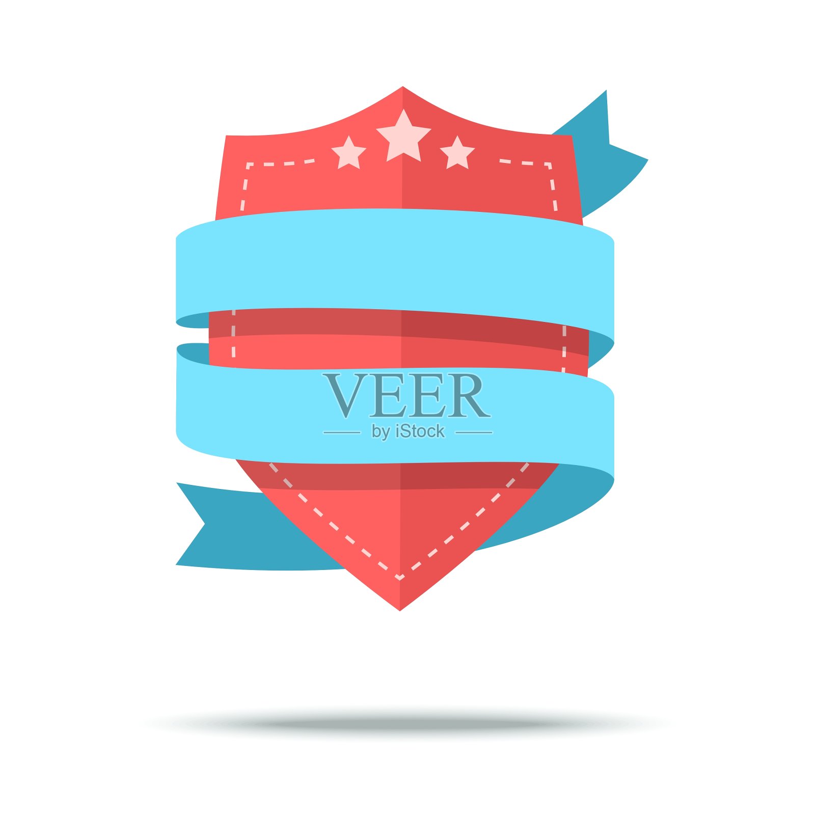 用扁平化样式的徽章图标设计元素图片