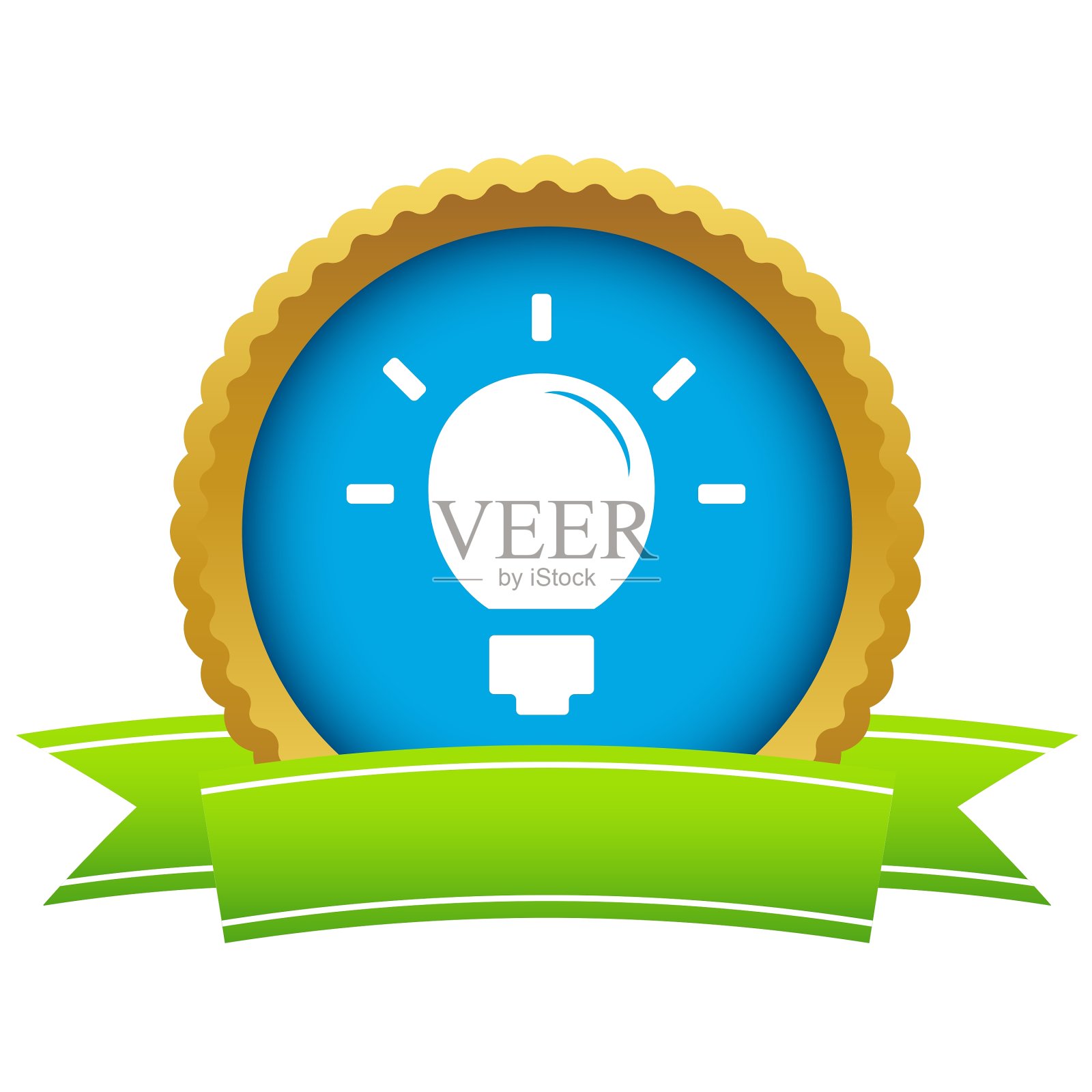 灯泡的圆形图标图标素材