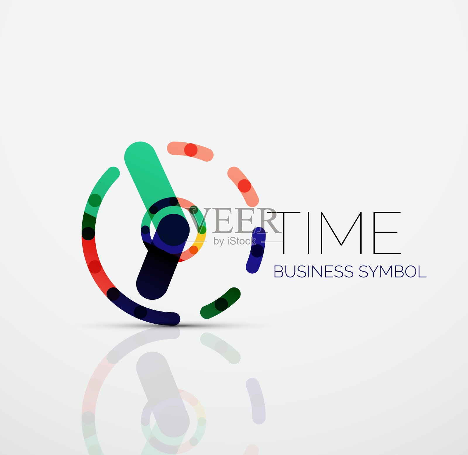 抽象的标志概念时间概念或时钟图标素材