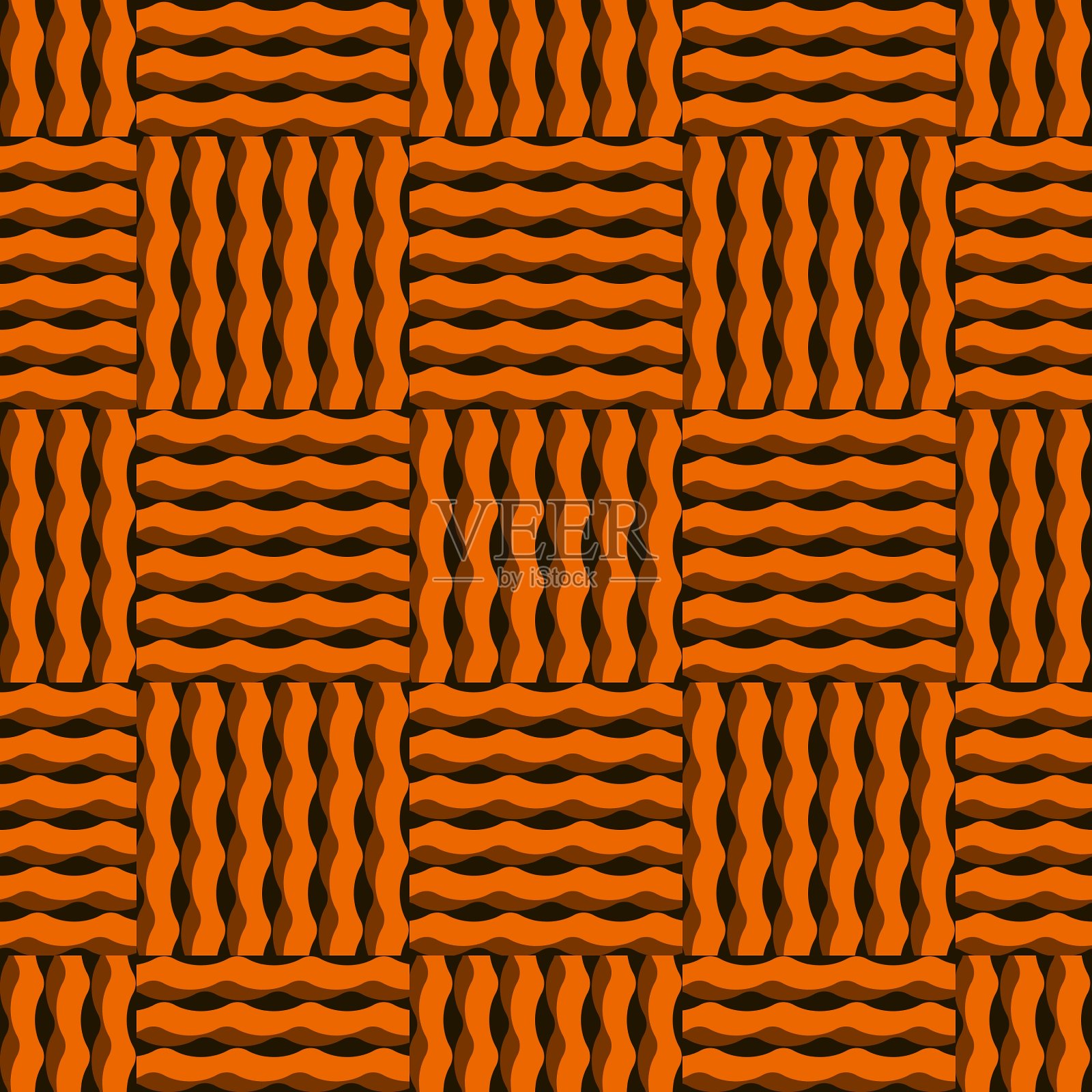 波浪线条的图案插画图片素材