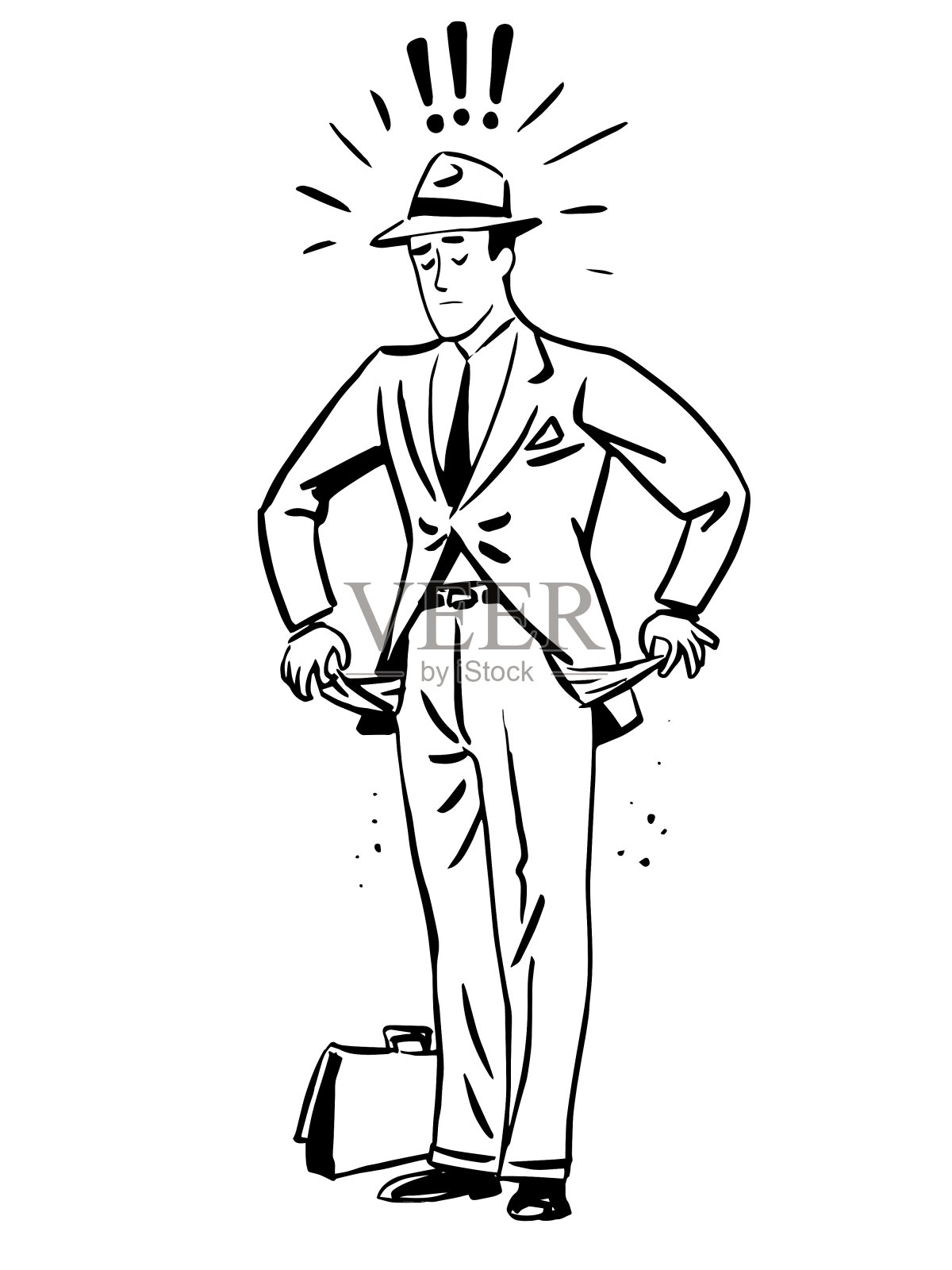 贫穷有钱的商人空口袋行设计元素图片