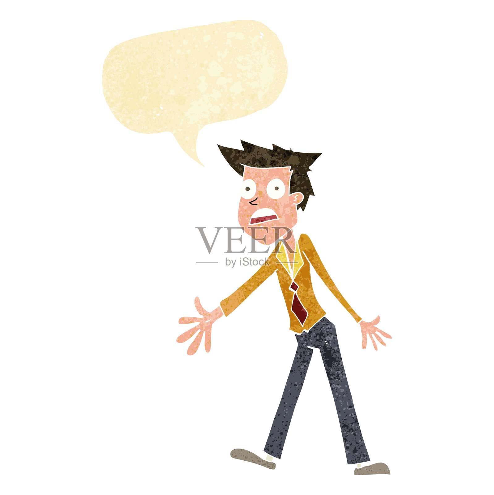 卡通强调男人说话气泡设计元素图片