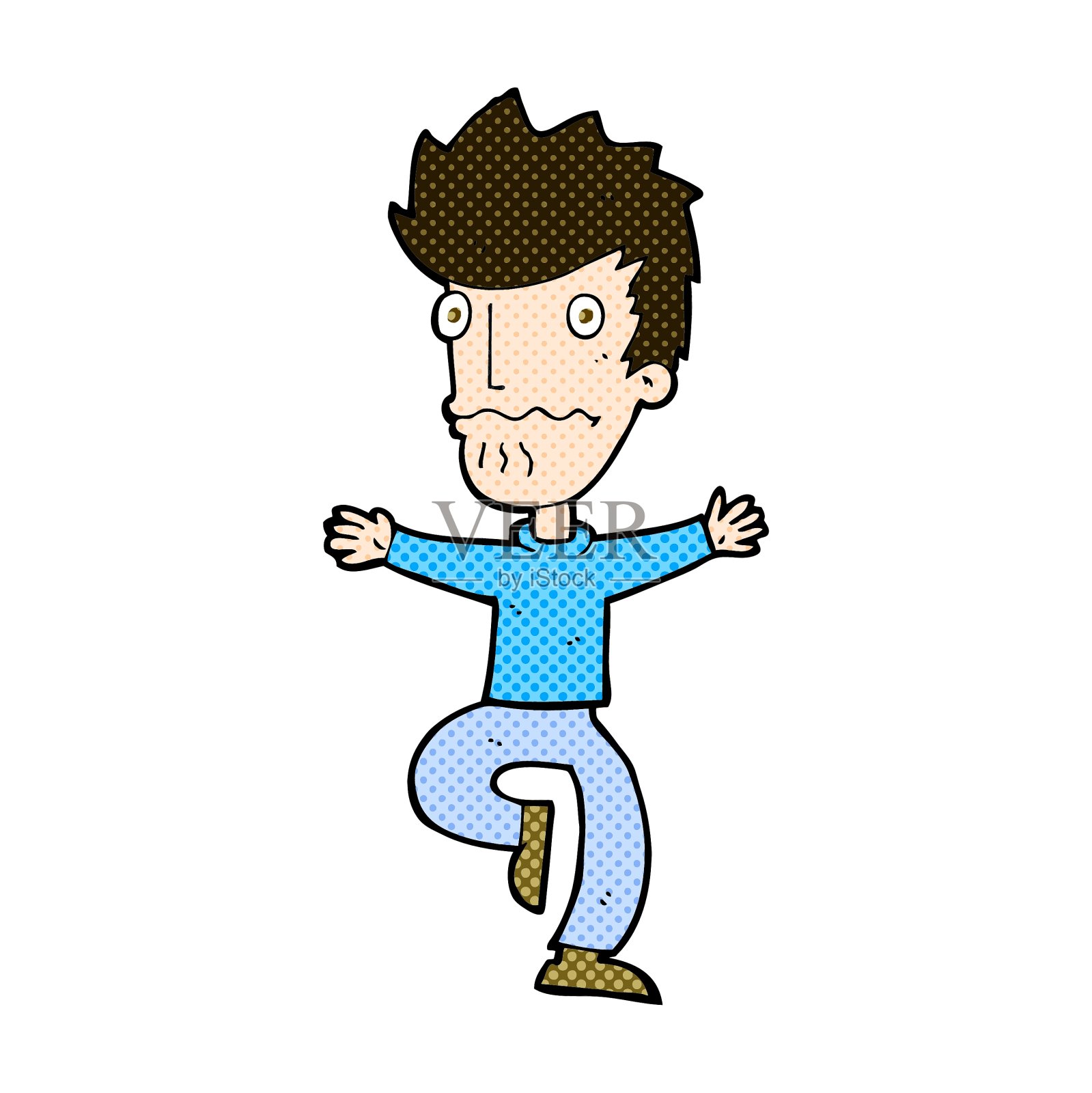 漫画受惊吓的人设计元素图片