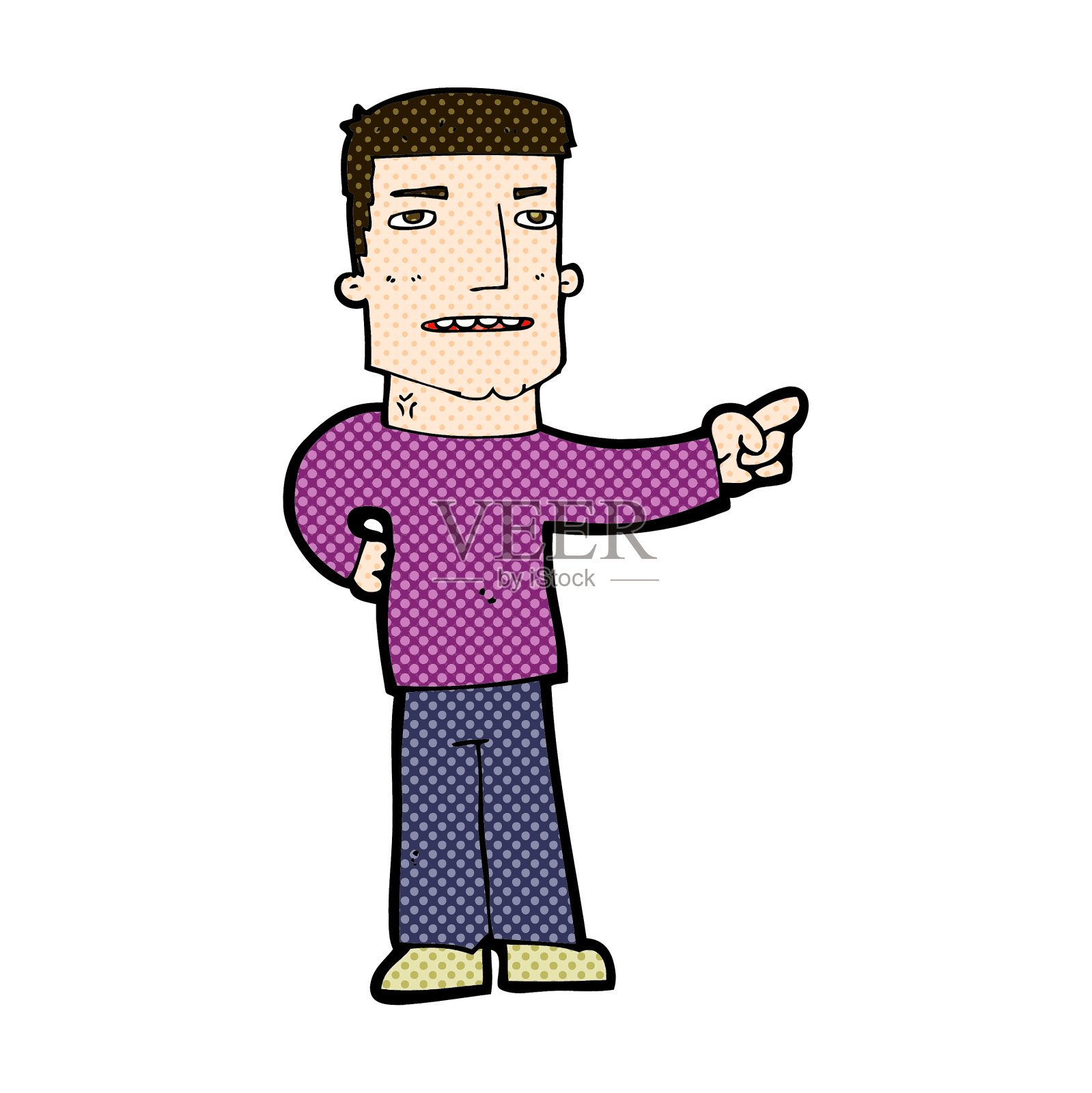 漫画人物的指向设计元素图片