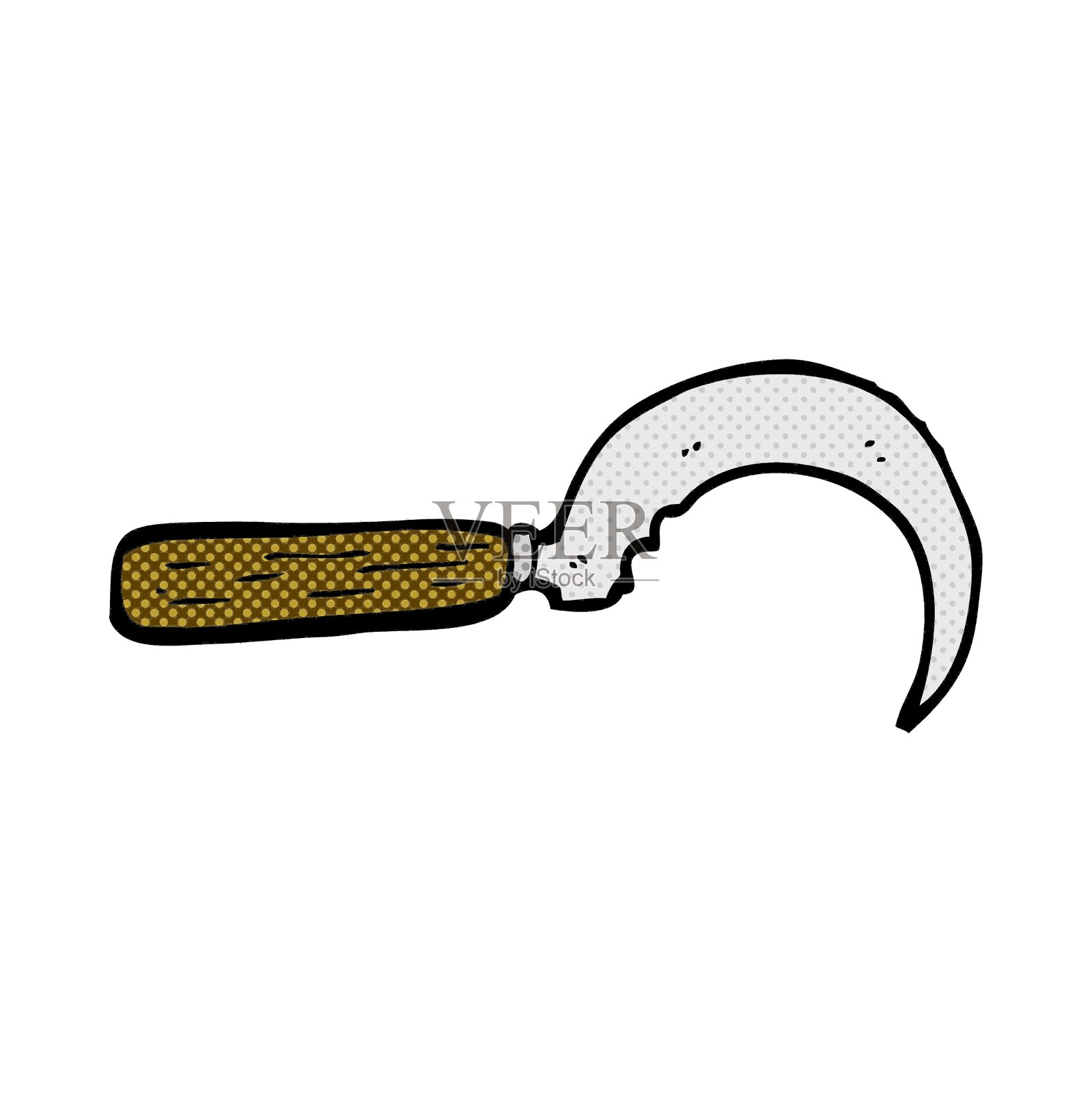 漫画卡通镰状设计元素图片