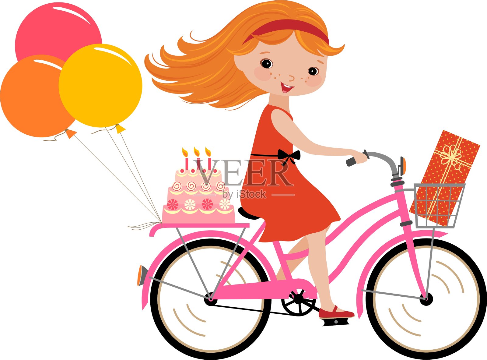 快乐的生日聚会插画图片素材