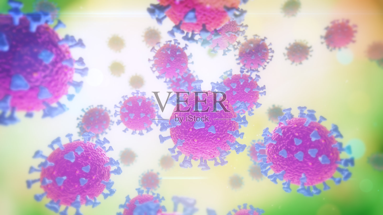 空气中的病毒分布照片摄影图片