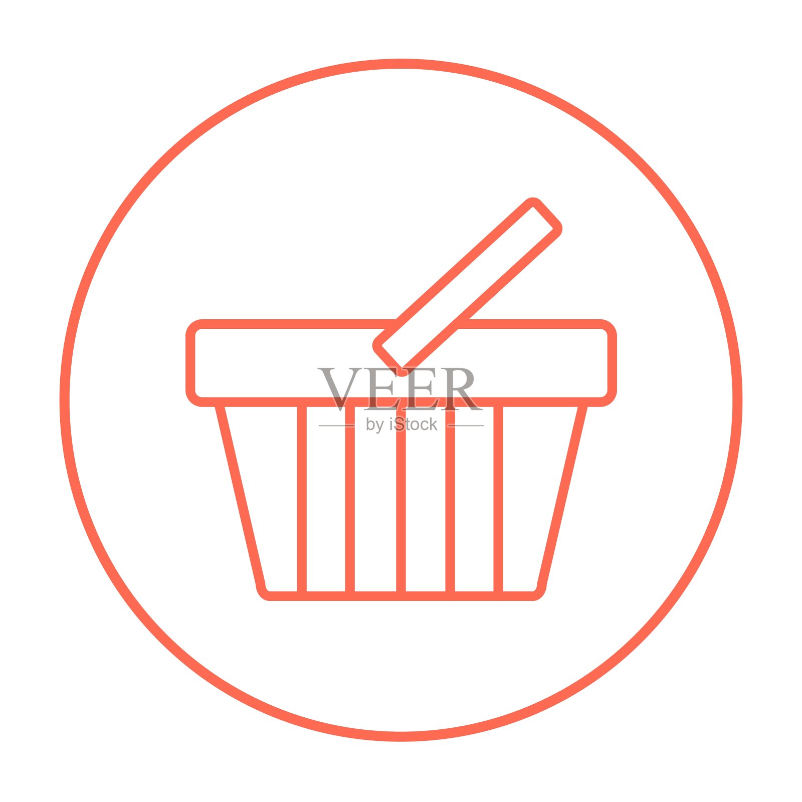 购物篮线图标图标素材