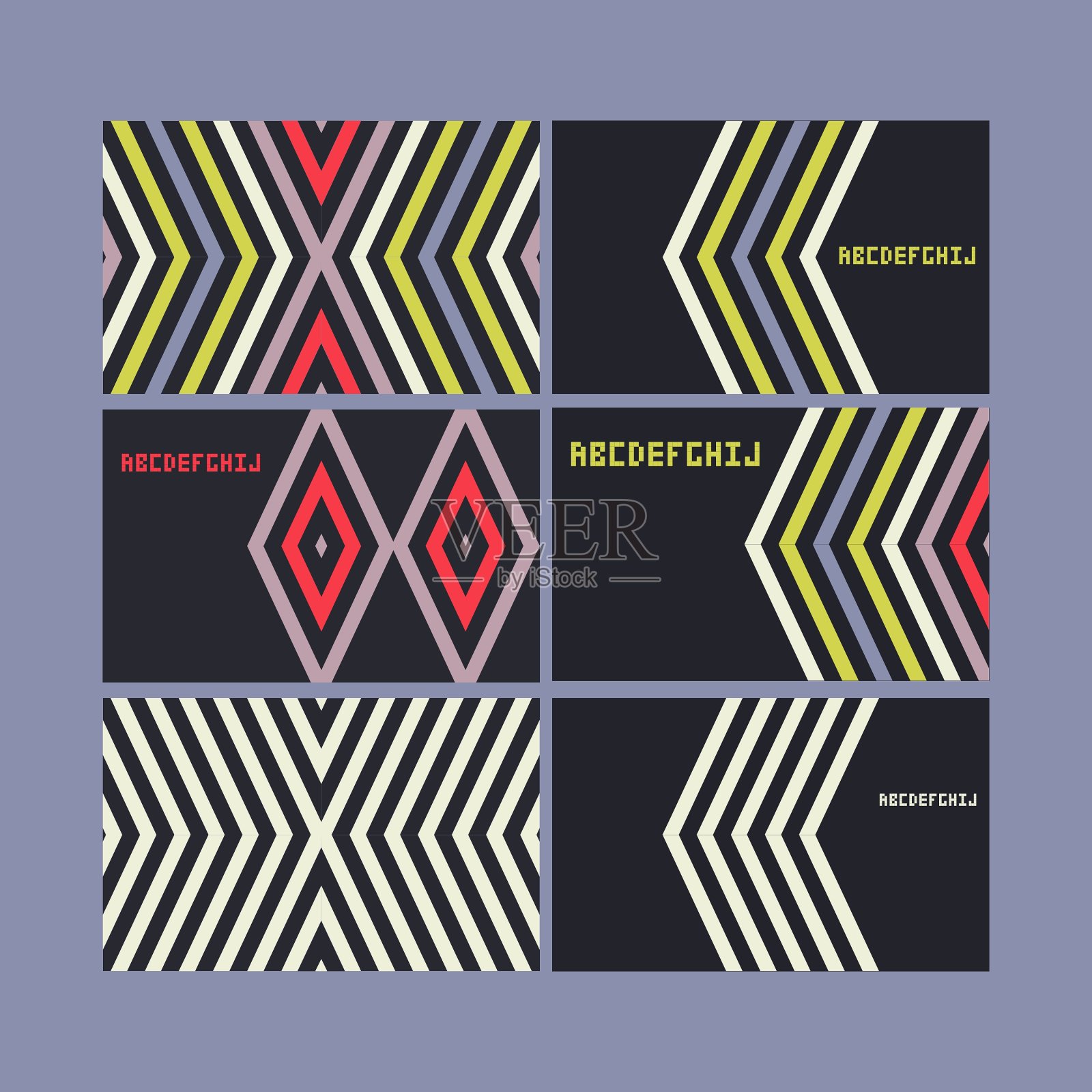 一组卡片模板插画图片素材