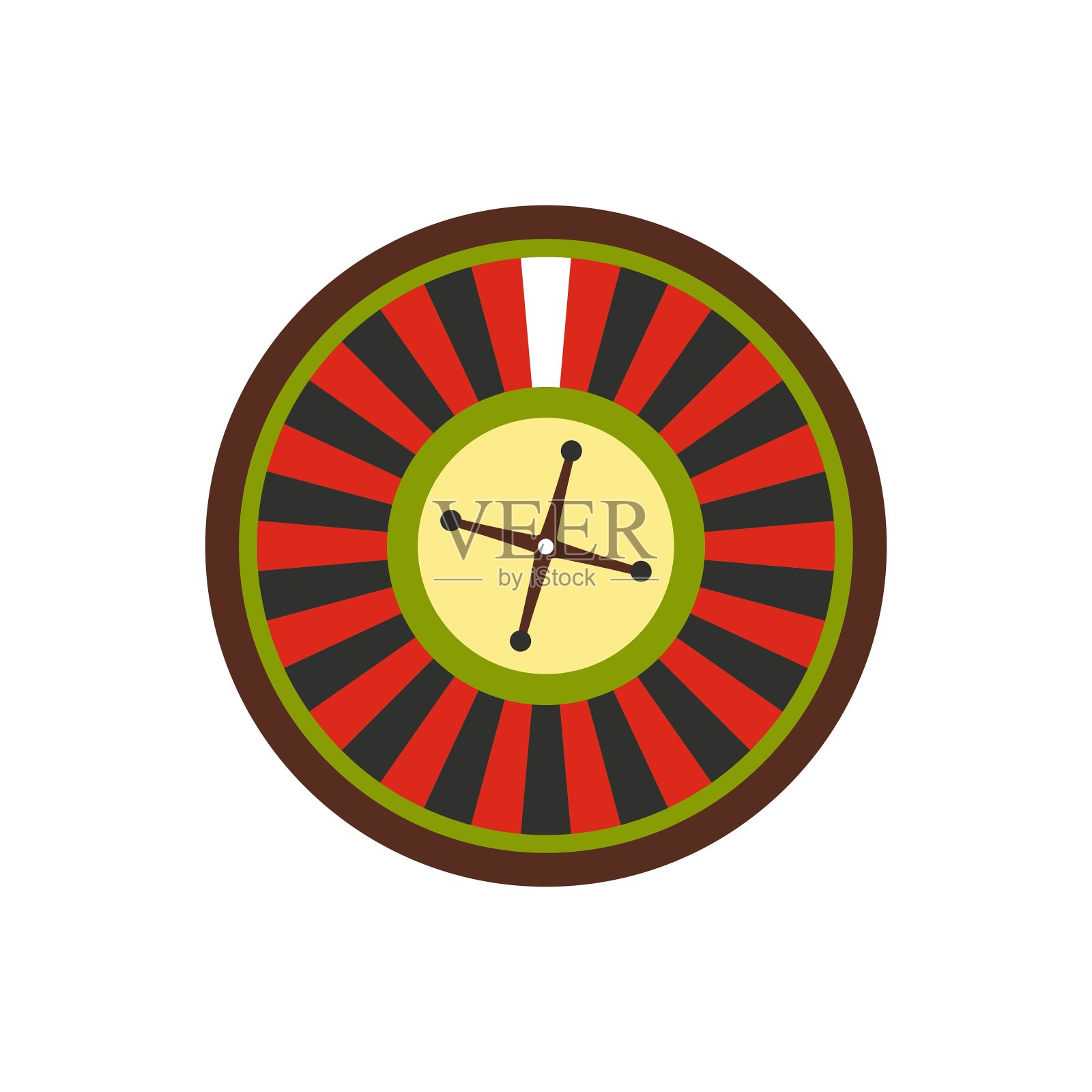 赌场符号轮盘赌平面图标图标素材