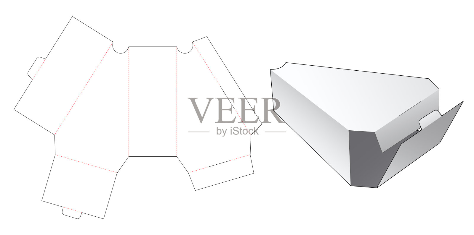 包装模切模板插画图片素材