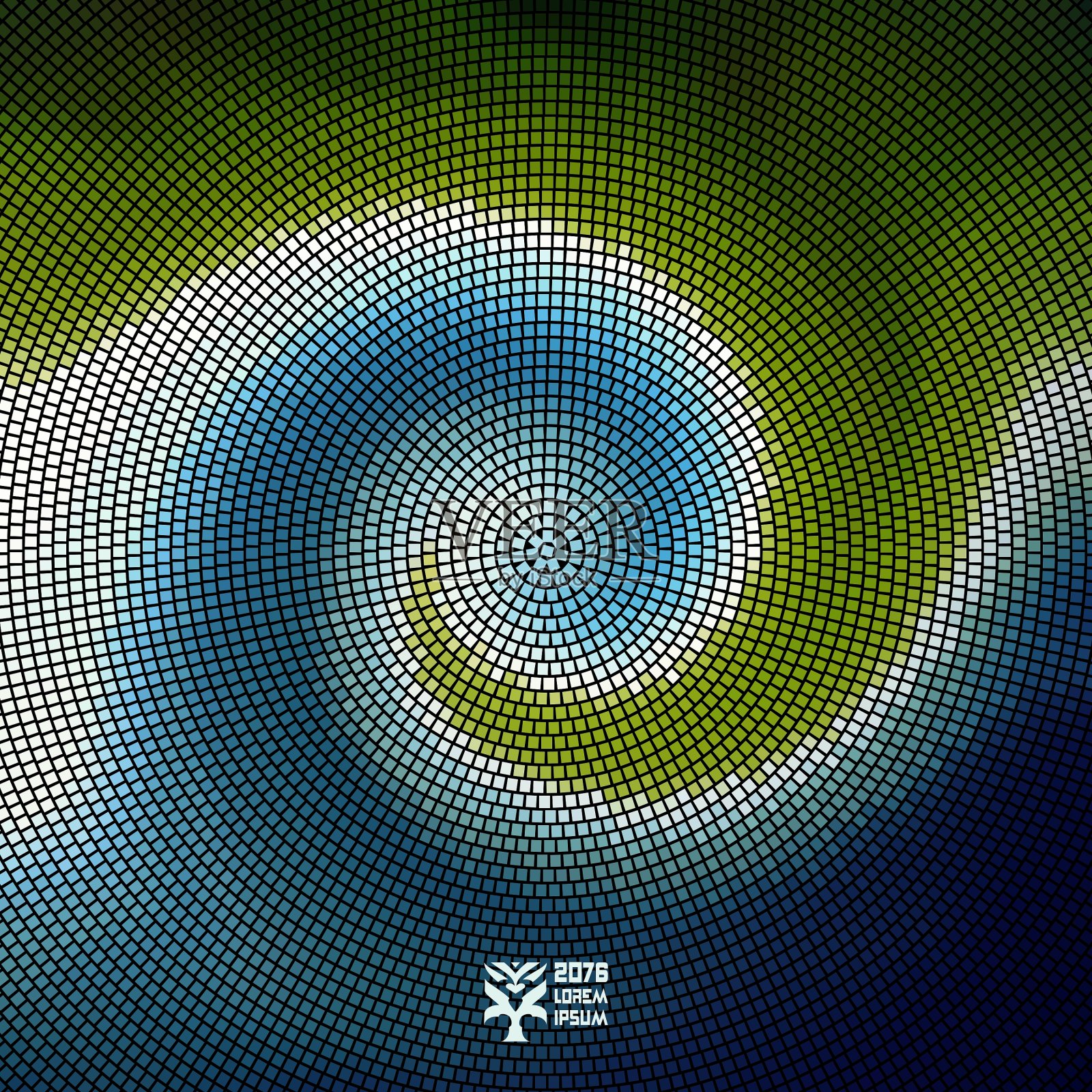 马赛克插画图片素材