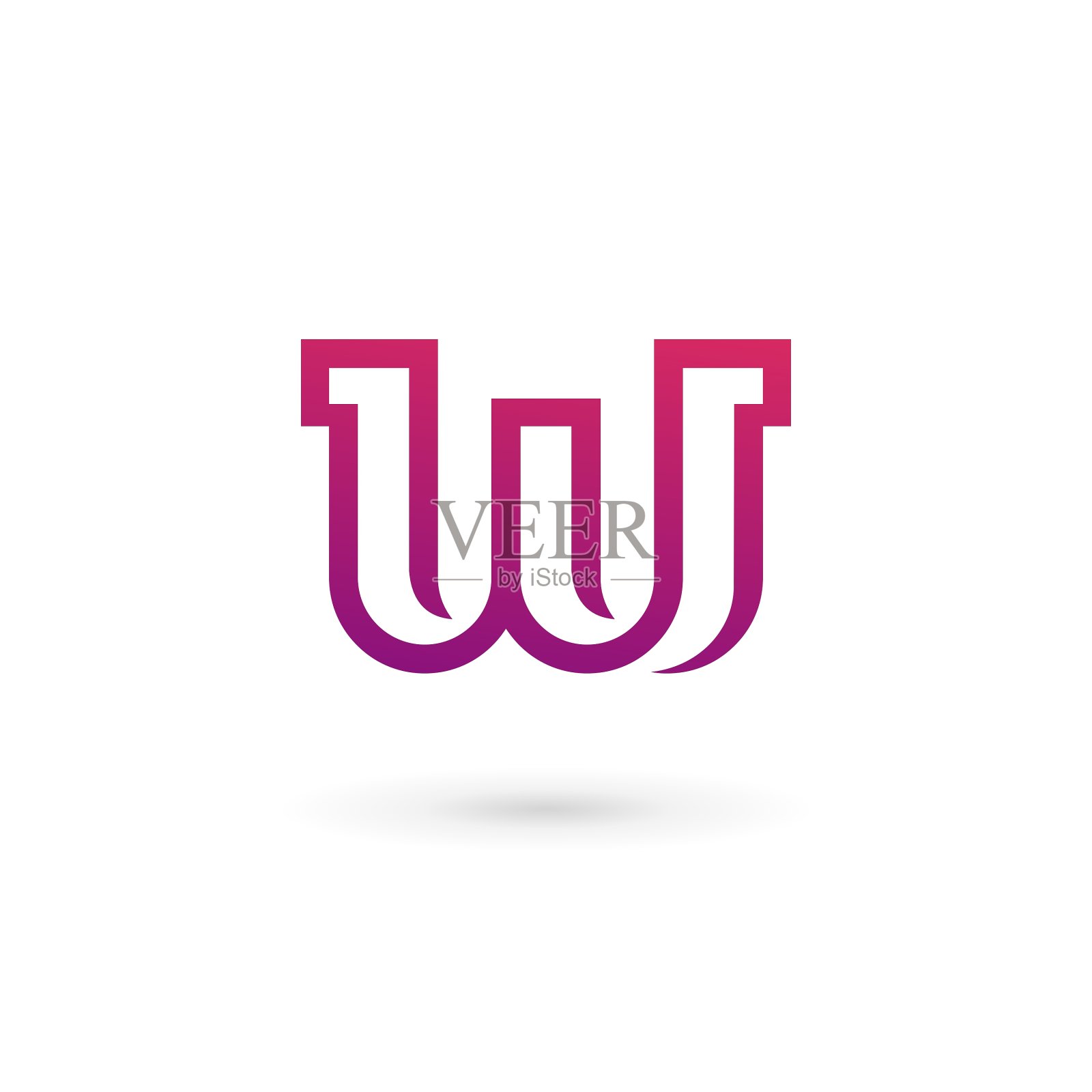 字母W标志图标设计模板元素设计元素图片