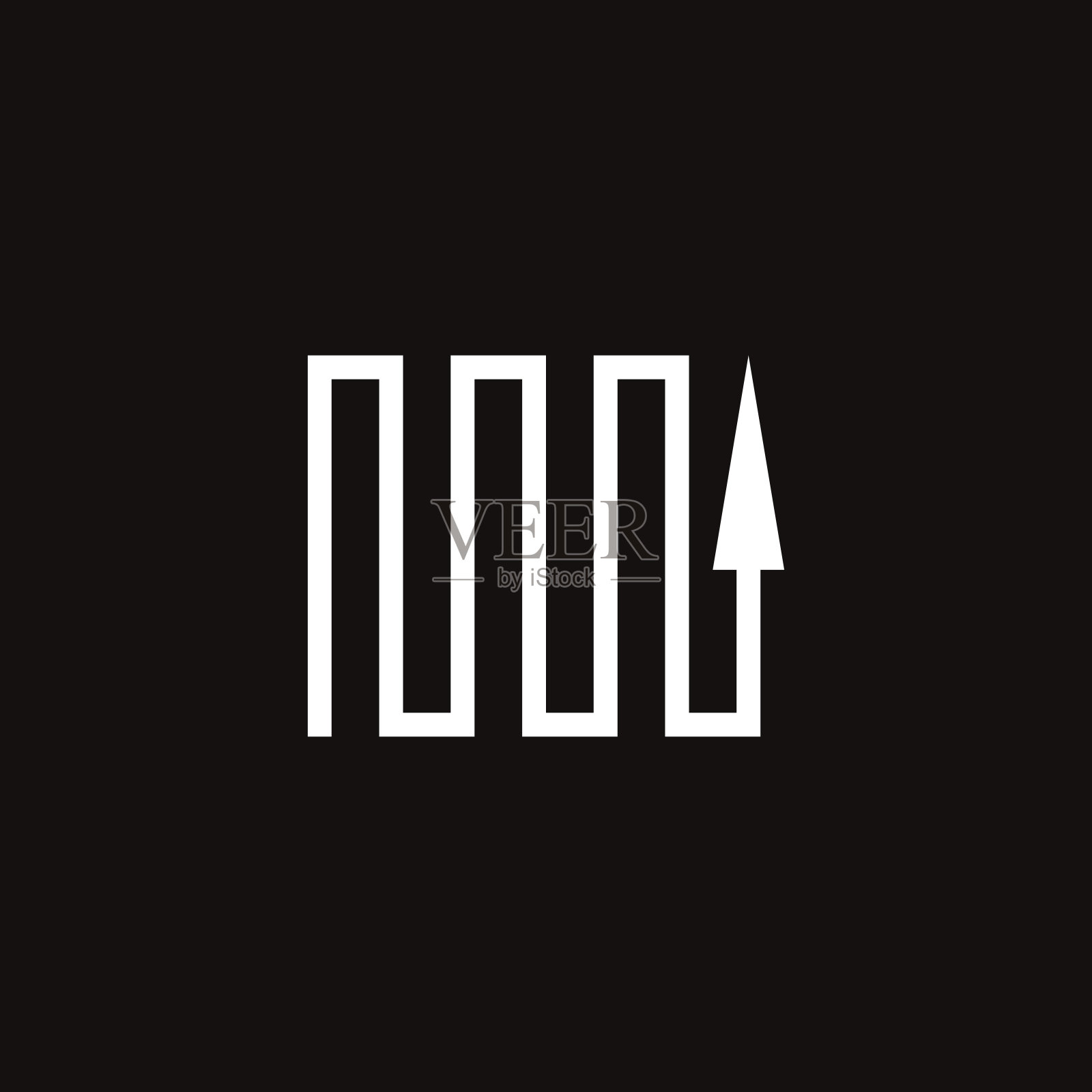 矢量箭头孤立在黑色背景插画图片素材