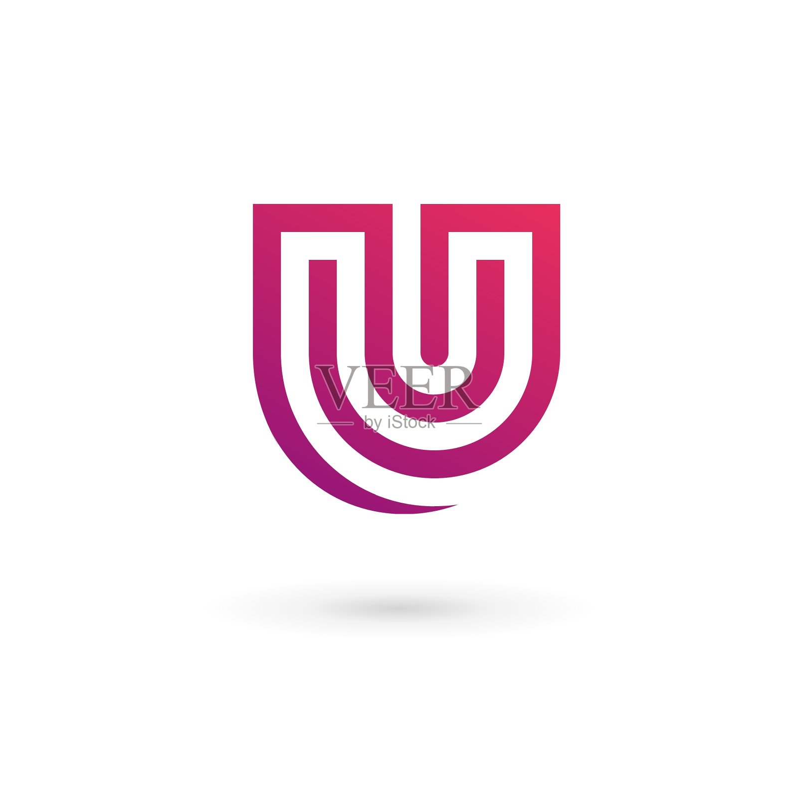 字母U标志图标设计模板元素设计元素图片