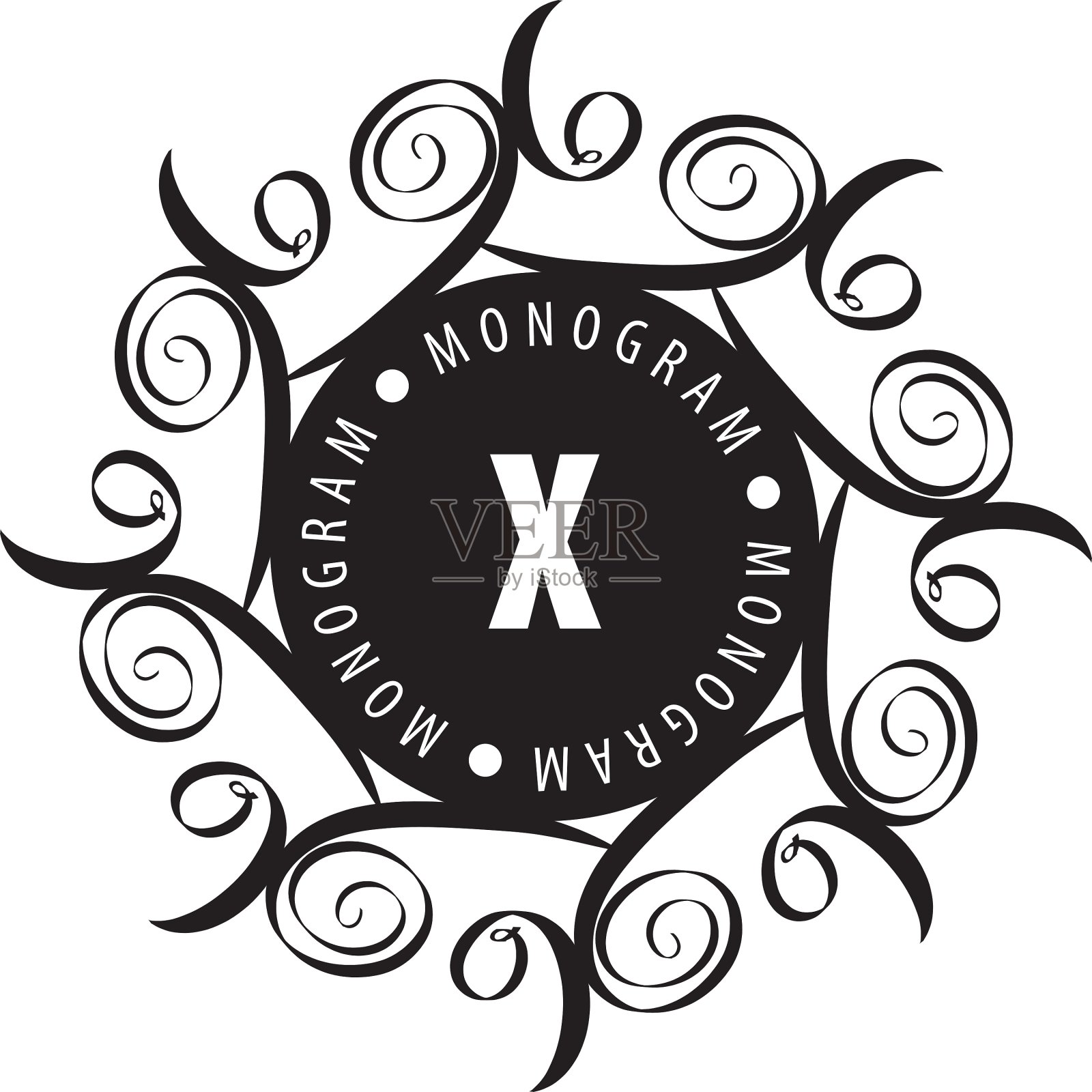 字母组合在坐标系设计元素图片