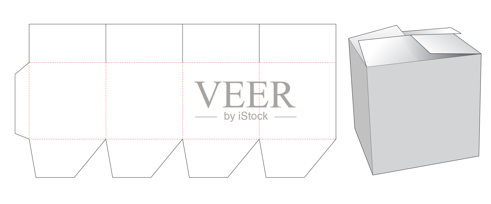 包装模切模板插画图片素材