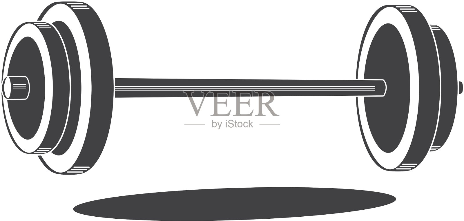 单色杠铃图标设计元素图片