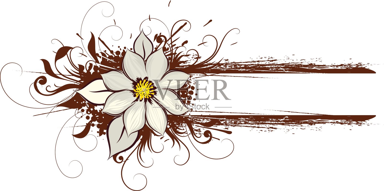 布朗花卉艺术设计元素图片