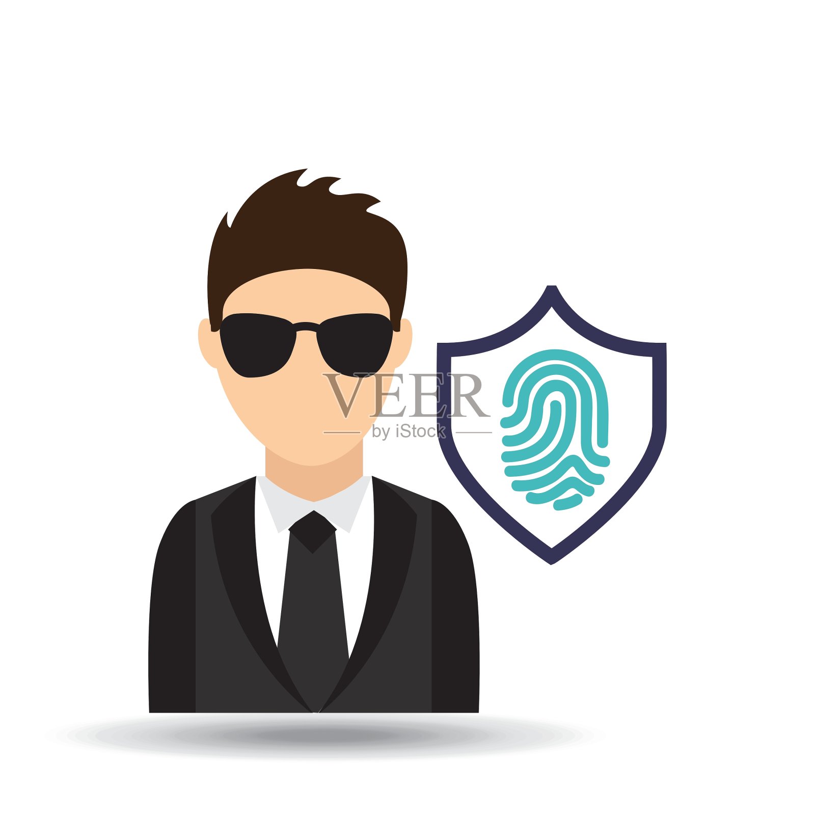 西装男图标设计元素图片