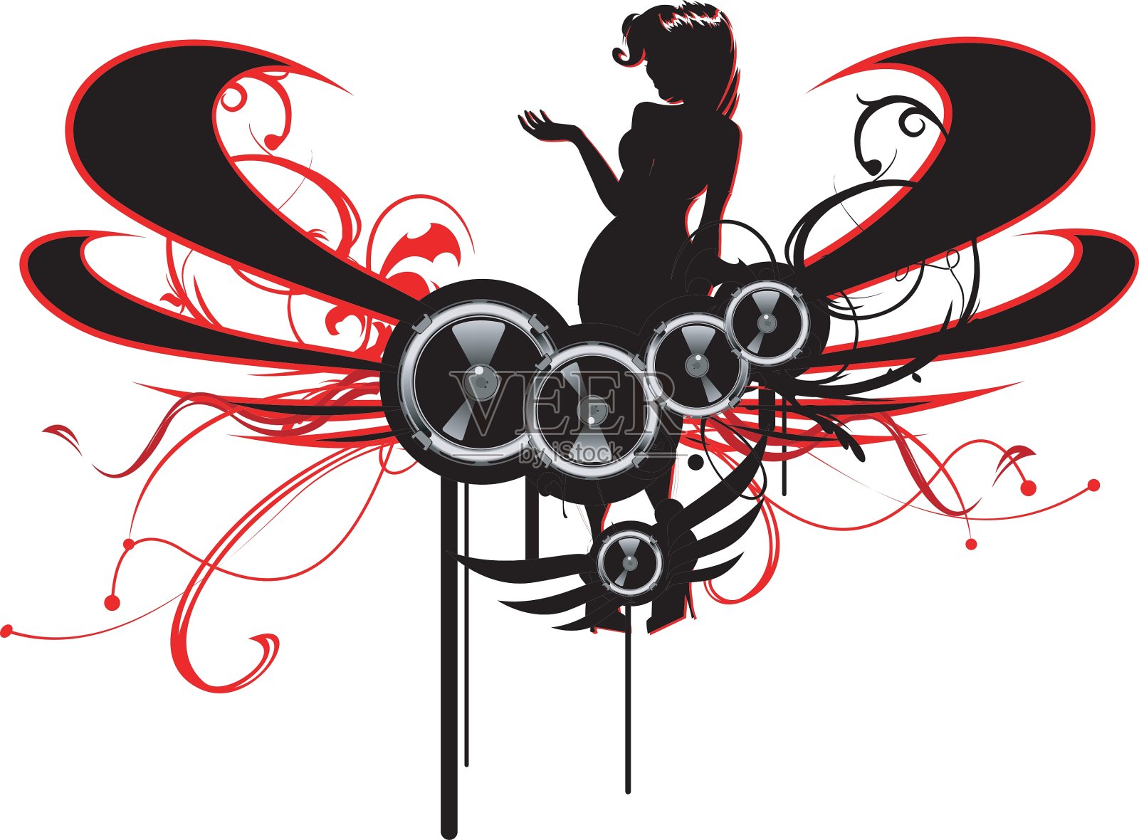 时尚轮廓的声音设计元素图片