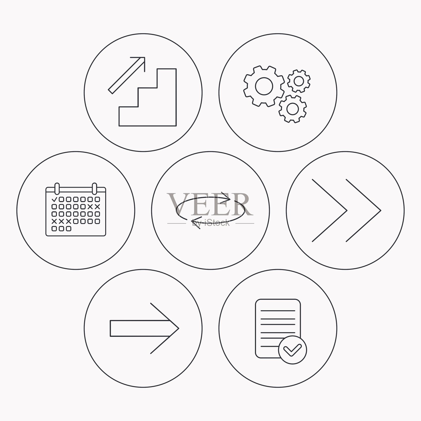 楼上的箭头图标重复线性符号图标素材