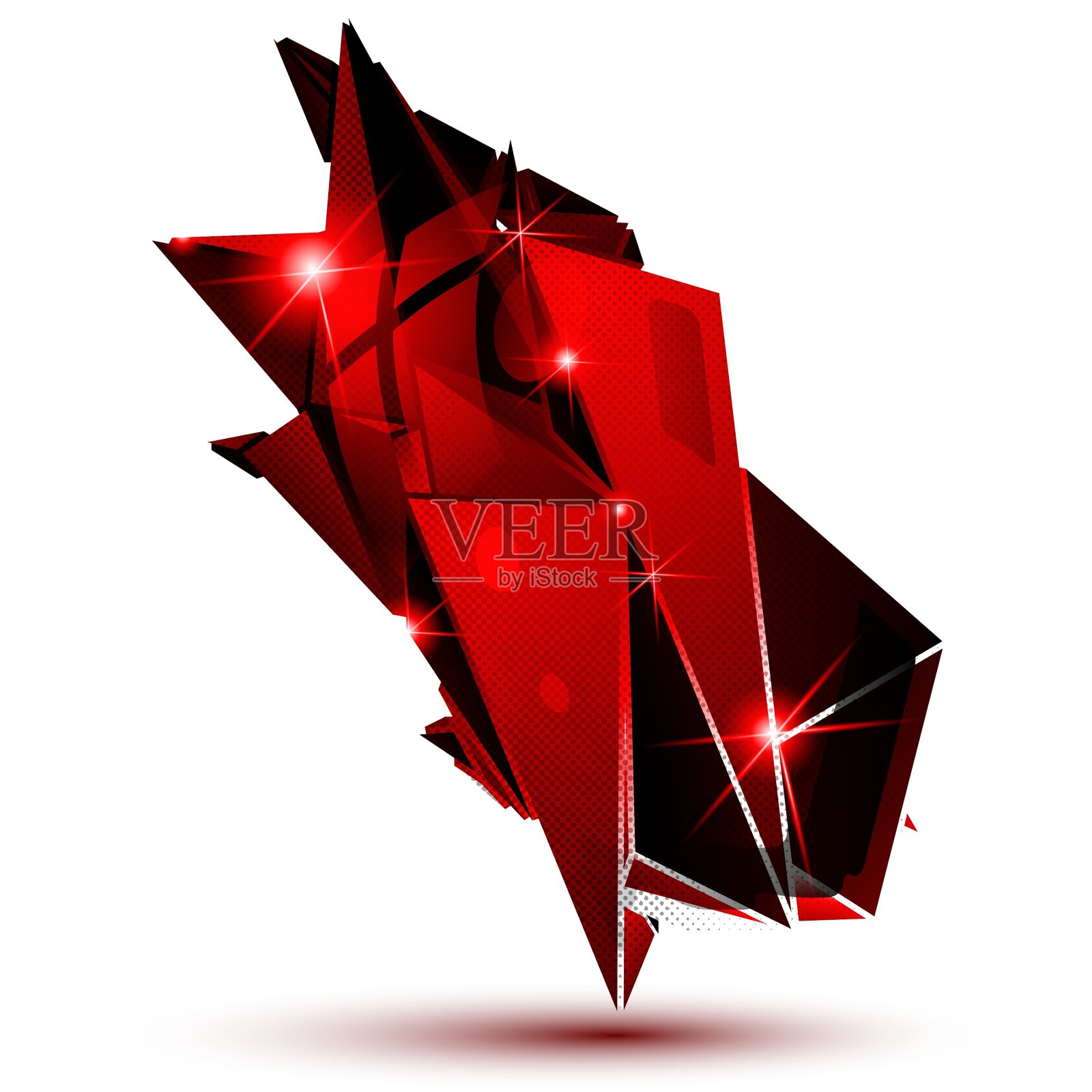 当代塑料像素3d对象创建设计元素图片