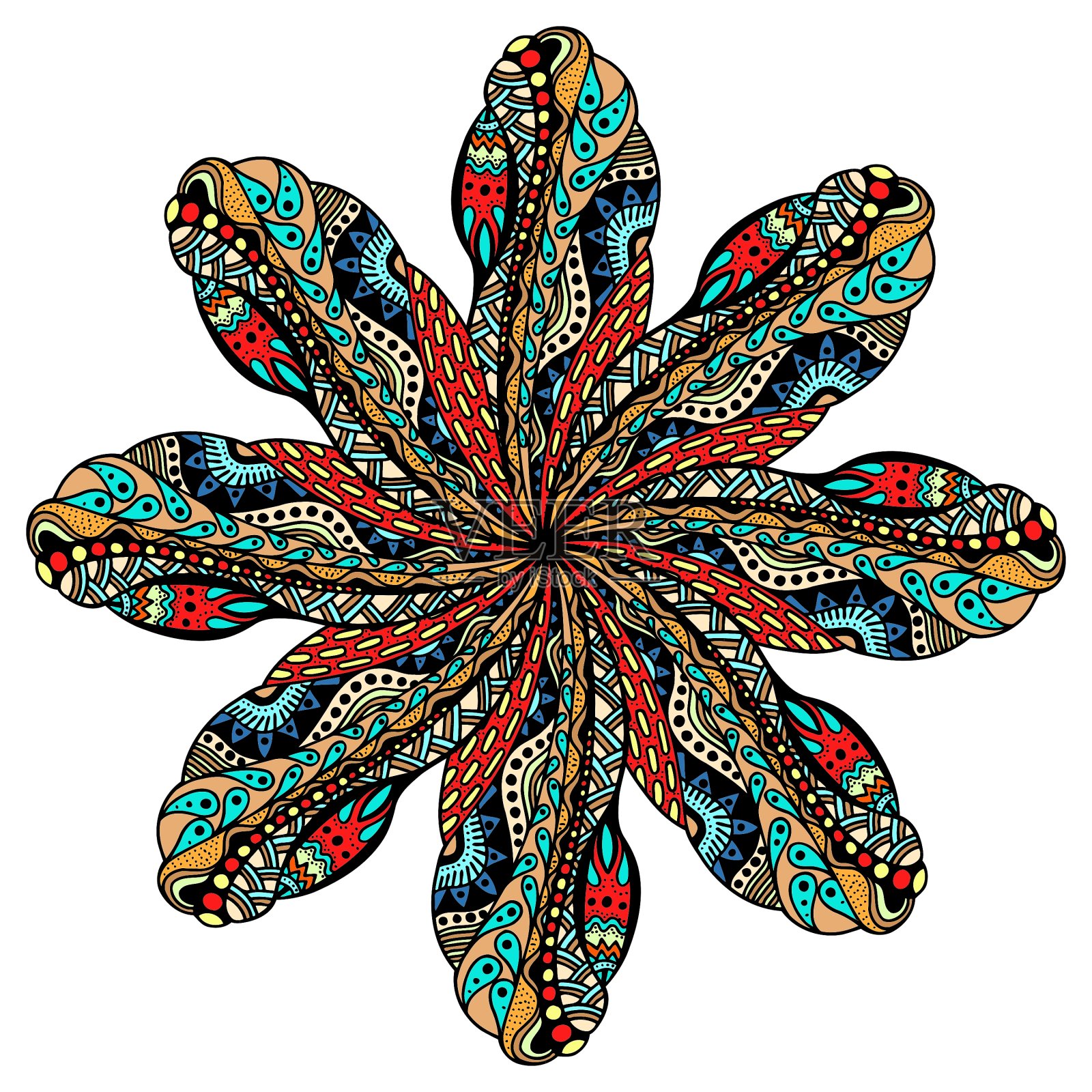 曼荼罗圆装饰插画图片素材