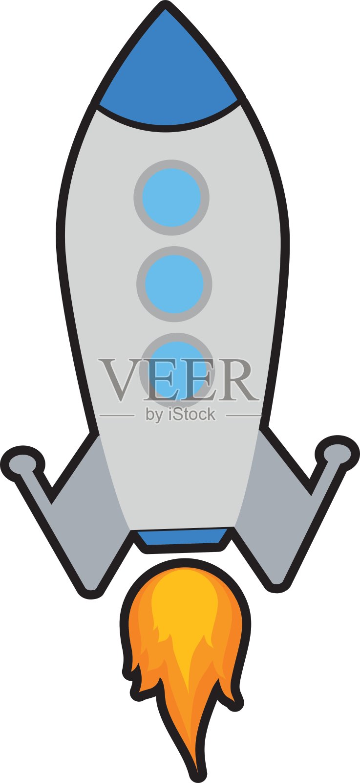 火箭宇宙飞船科学图标图形设计元素图片