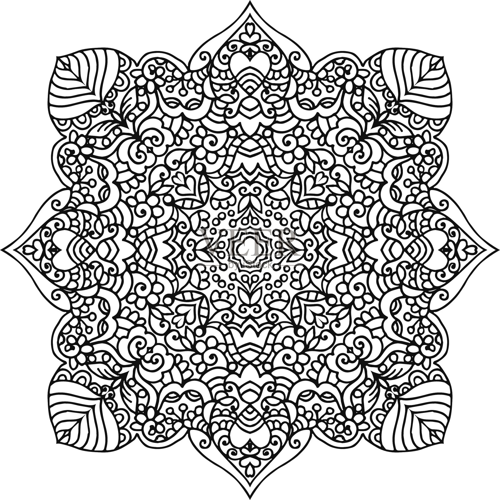 曼荼罗点缀设计元素图片