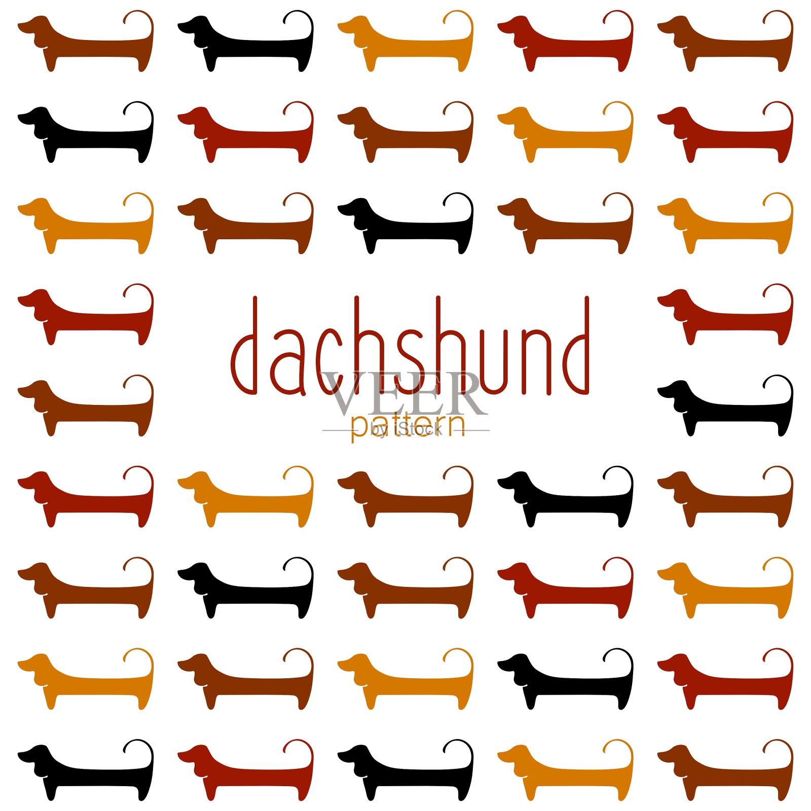 腊肠模式模板插画图片素材