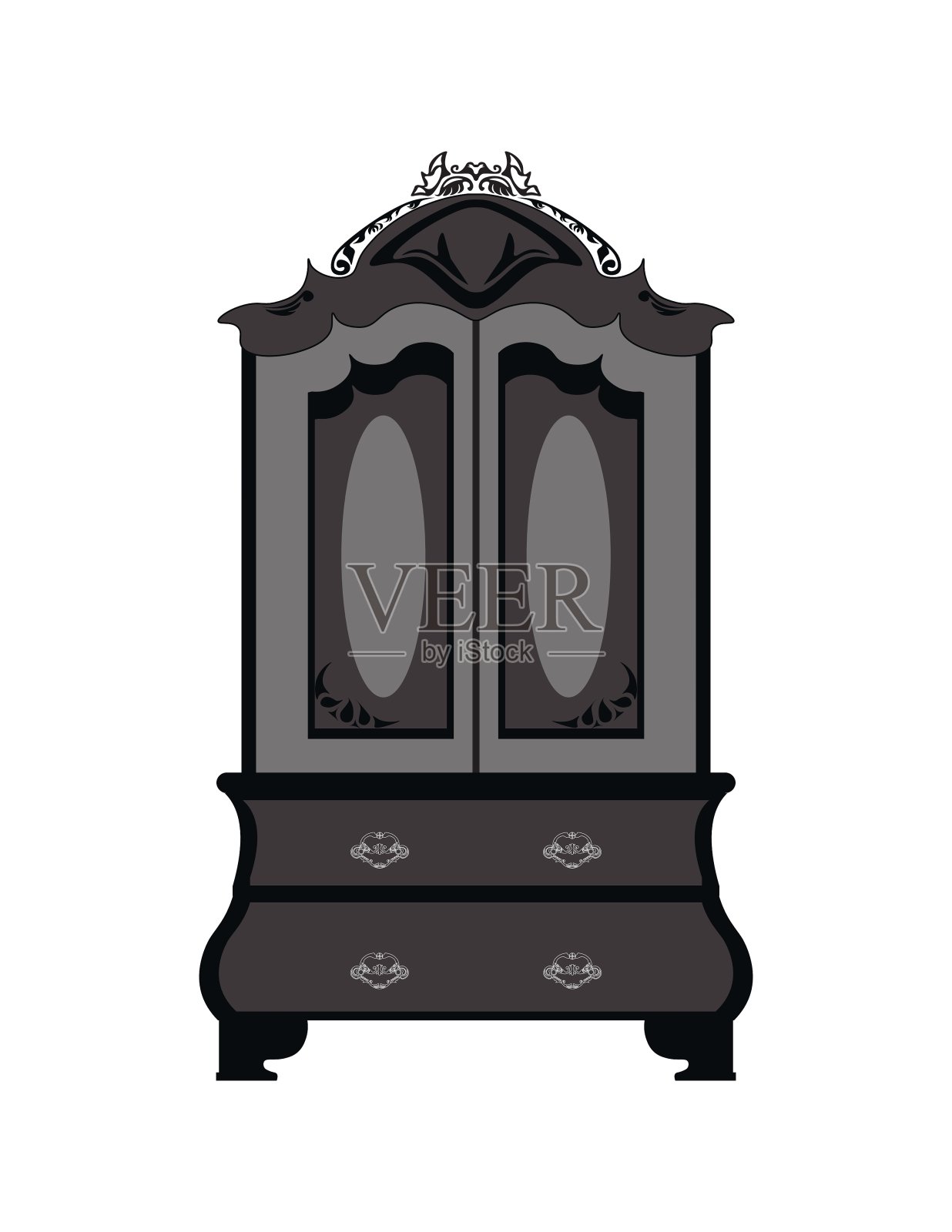 古典皇家装饰玻璃盒设计元素图片