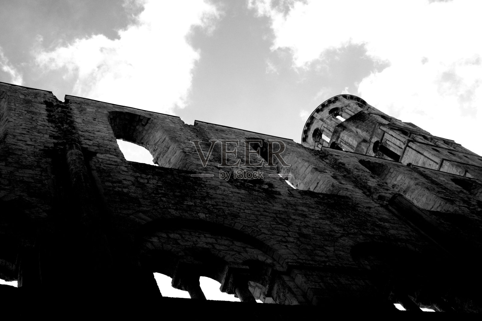 法国诺曼底的古代建筑照片摄影图片