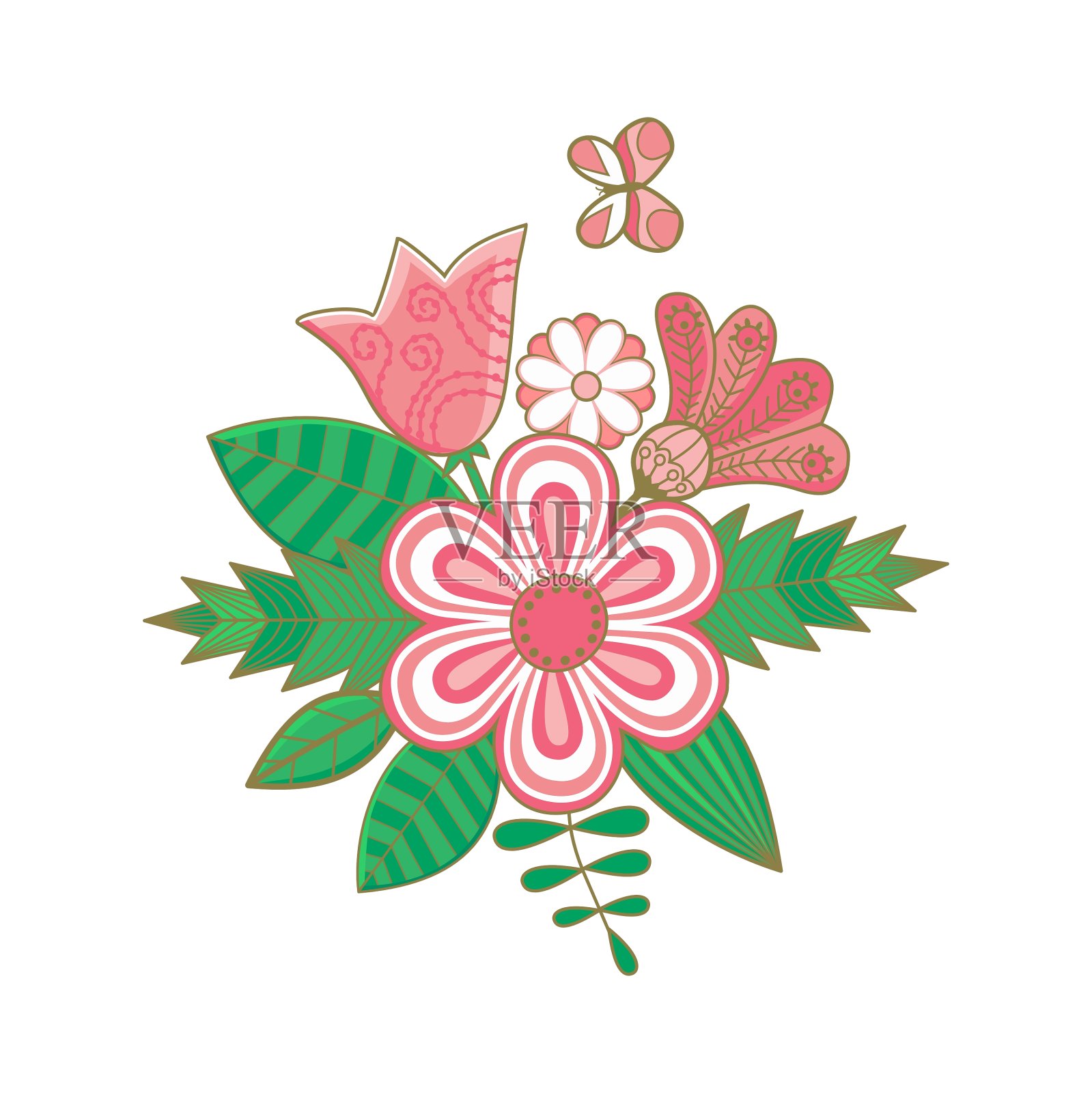 花背景与地方为您的文本设计元素图片